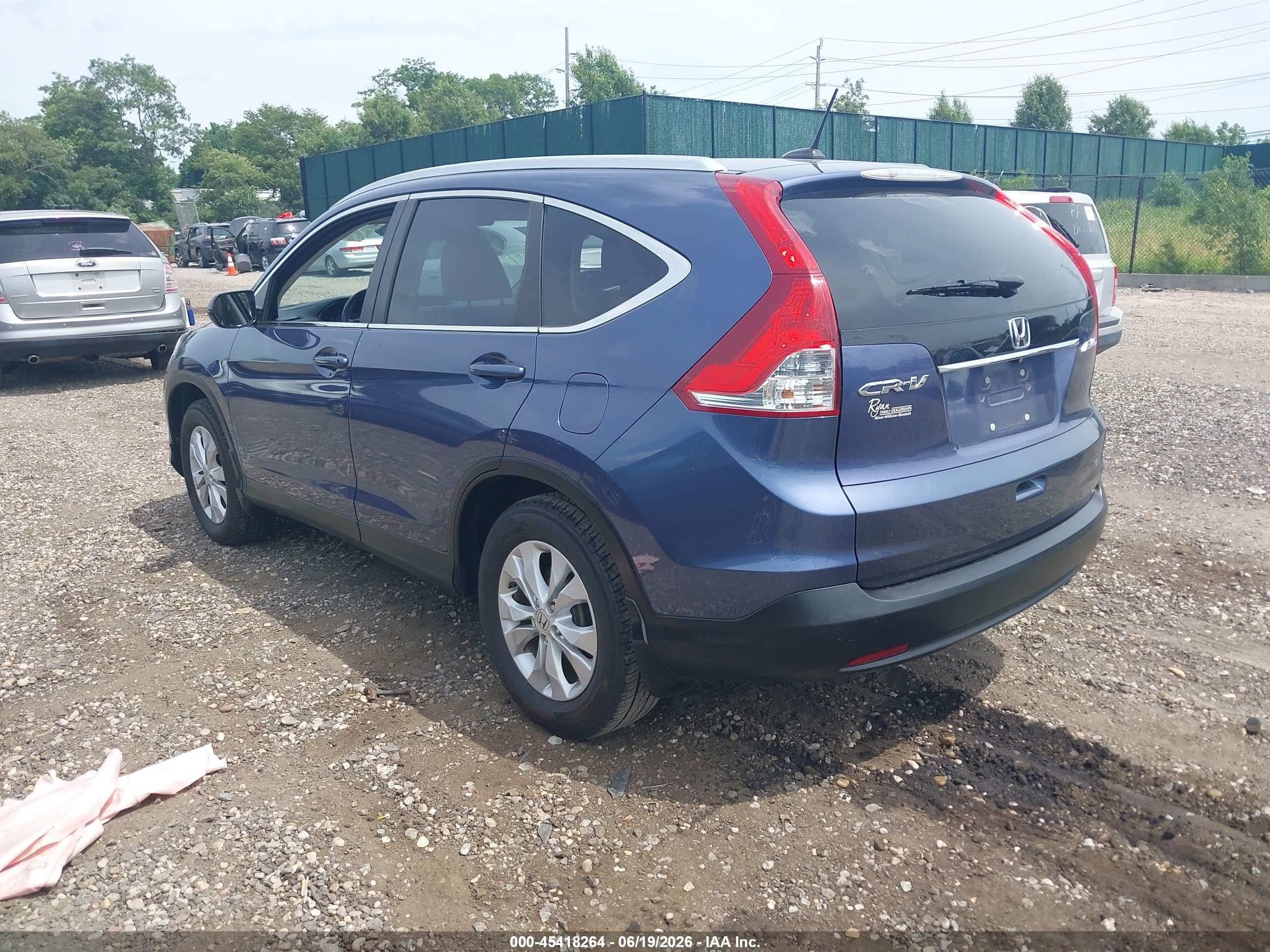 2013 Honda Cr-v Ex-l Синий vin: 2HKRM4H78DH686866