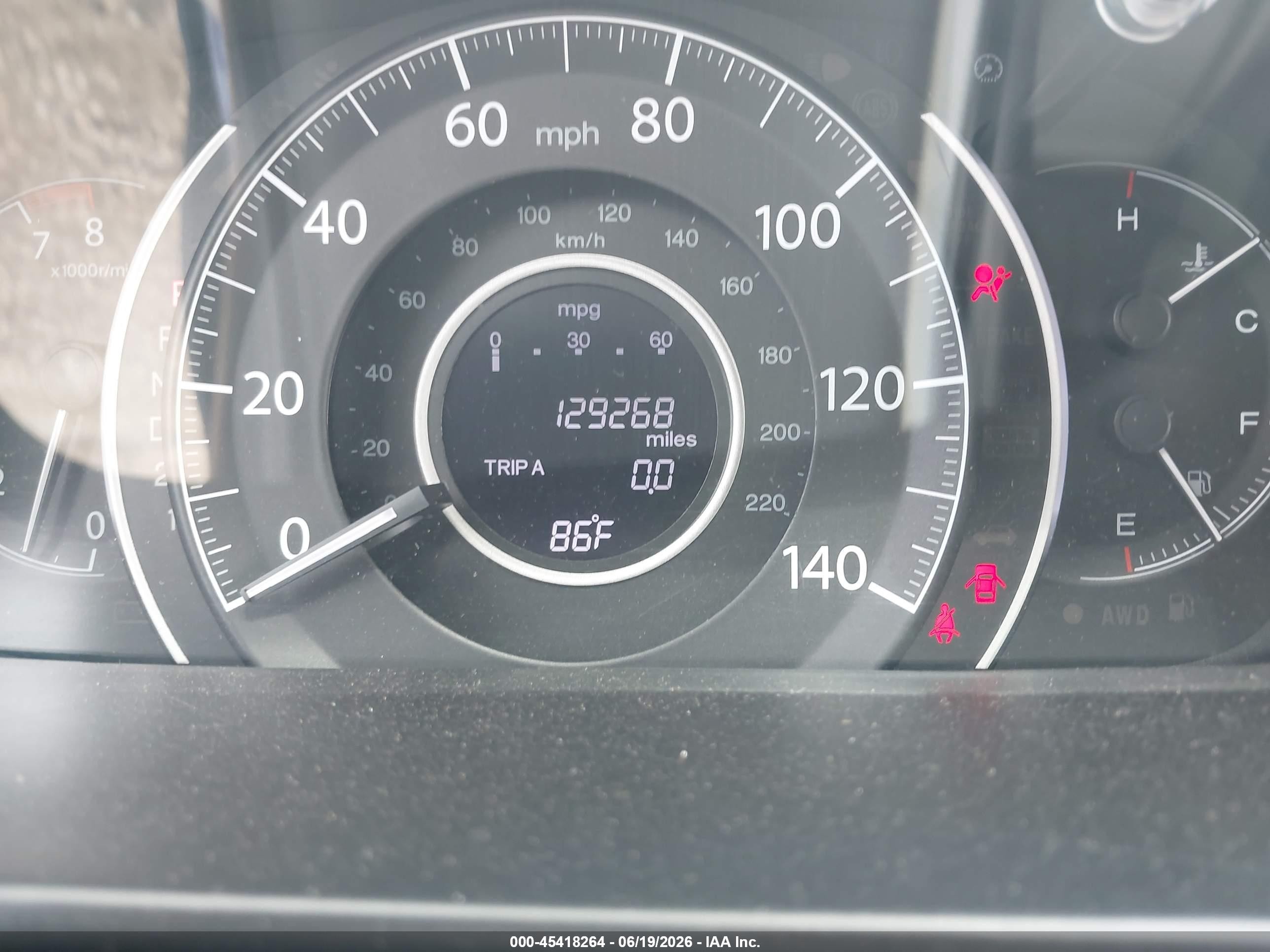 2013 Honda Cr-v Ex-l Синий vin: 2HKRM4H78DH686866