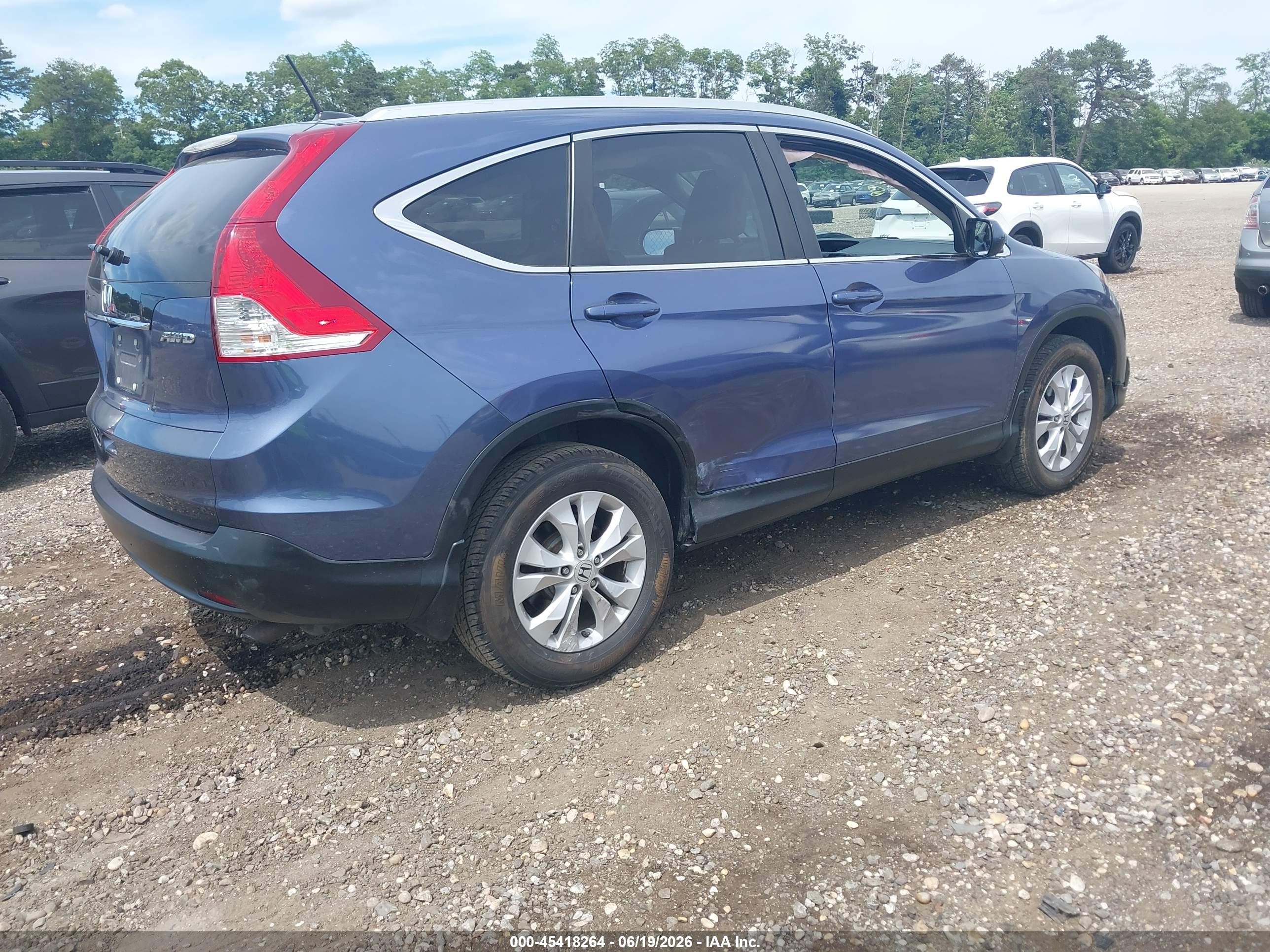 2013 Honda Cr-v Ex-l Синий vin: 2HKRM4H78DH686866