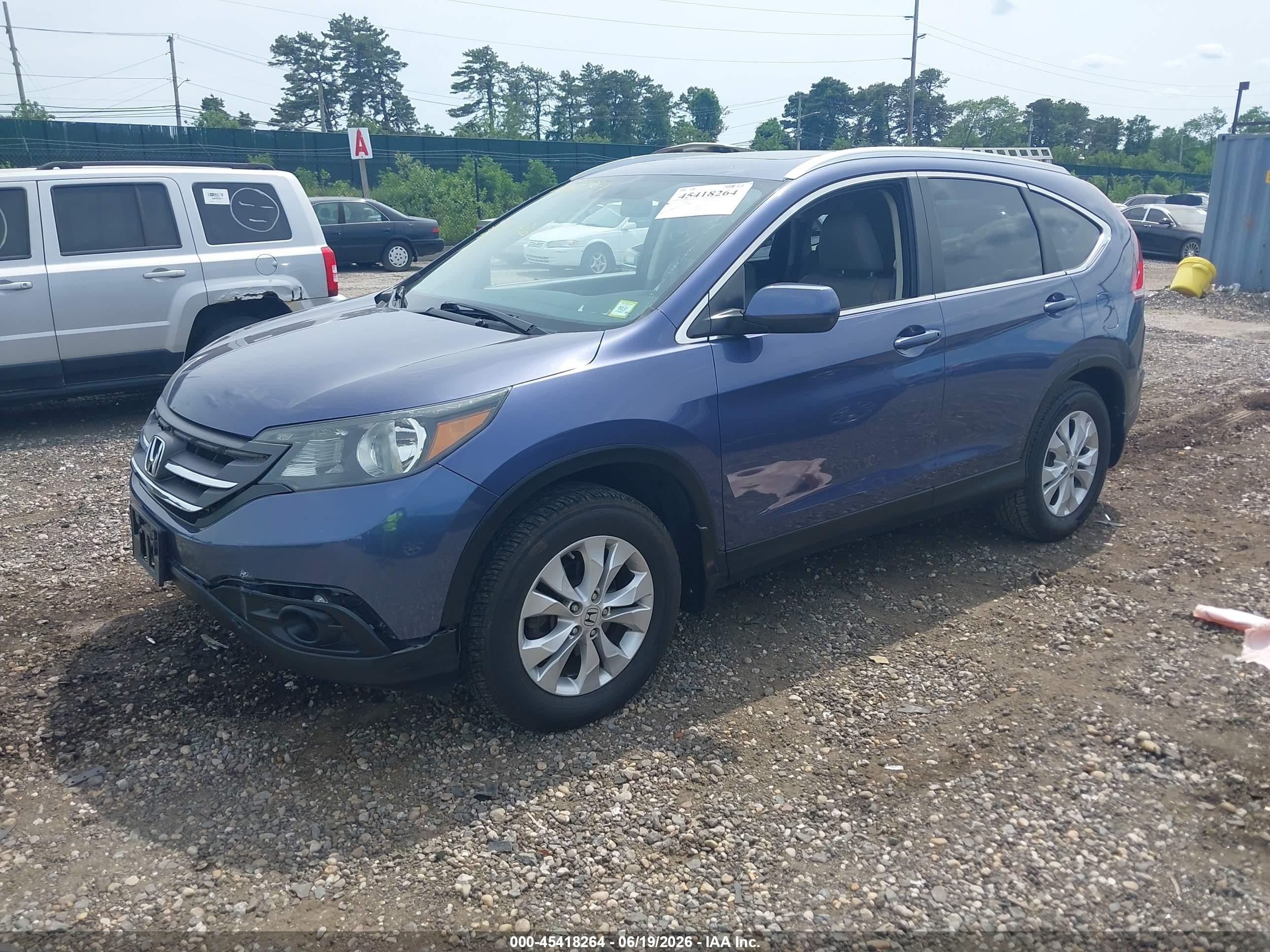 2013 Honda Cr-v Ex-l Синий vin: 2HKRM4H78DH686866