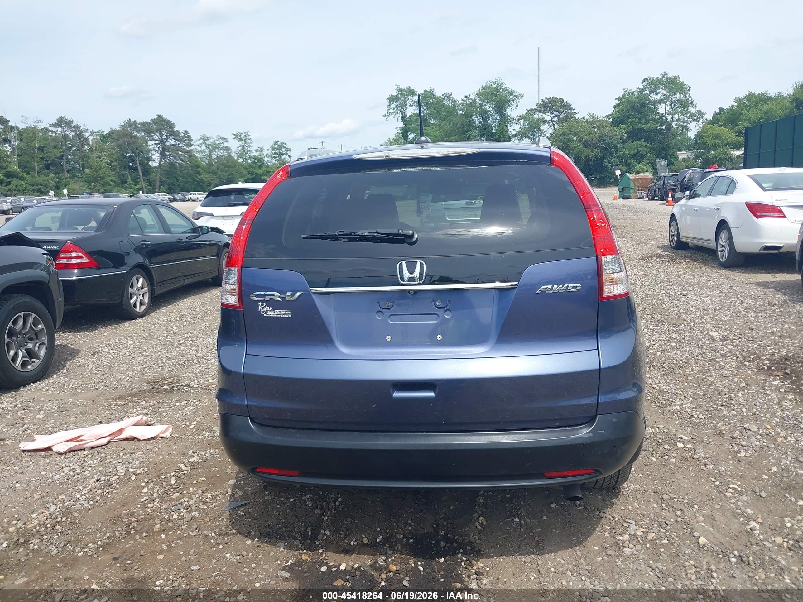 2013 Honda Cr-v Ex-l Синий vin: 2HKRM4H78DH686866
