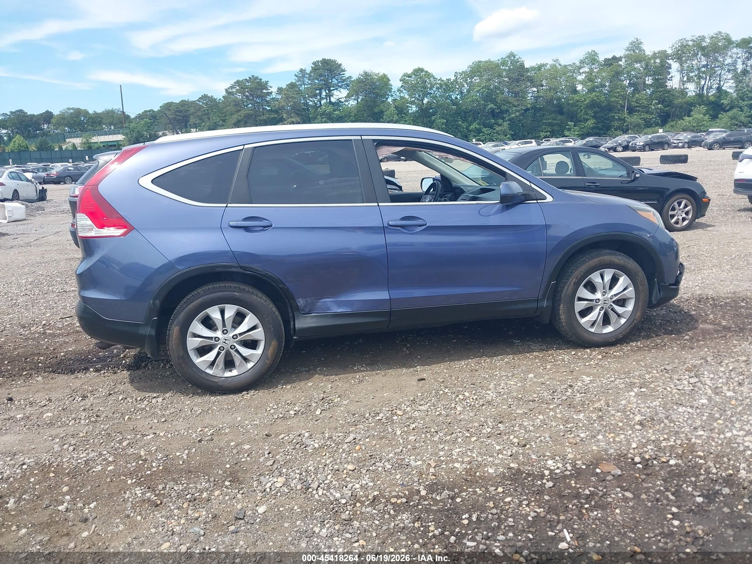 2013 Honda Cr-v Ex-l Синий vin: 2HKRM4H78DH686866