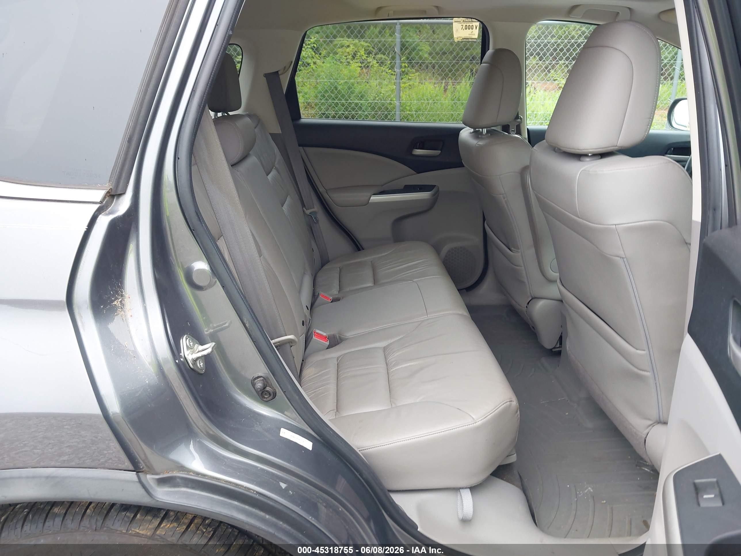 2014 Honda Cr-v Ex-l Gray vin: 2HKRM4H78EH600716