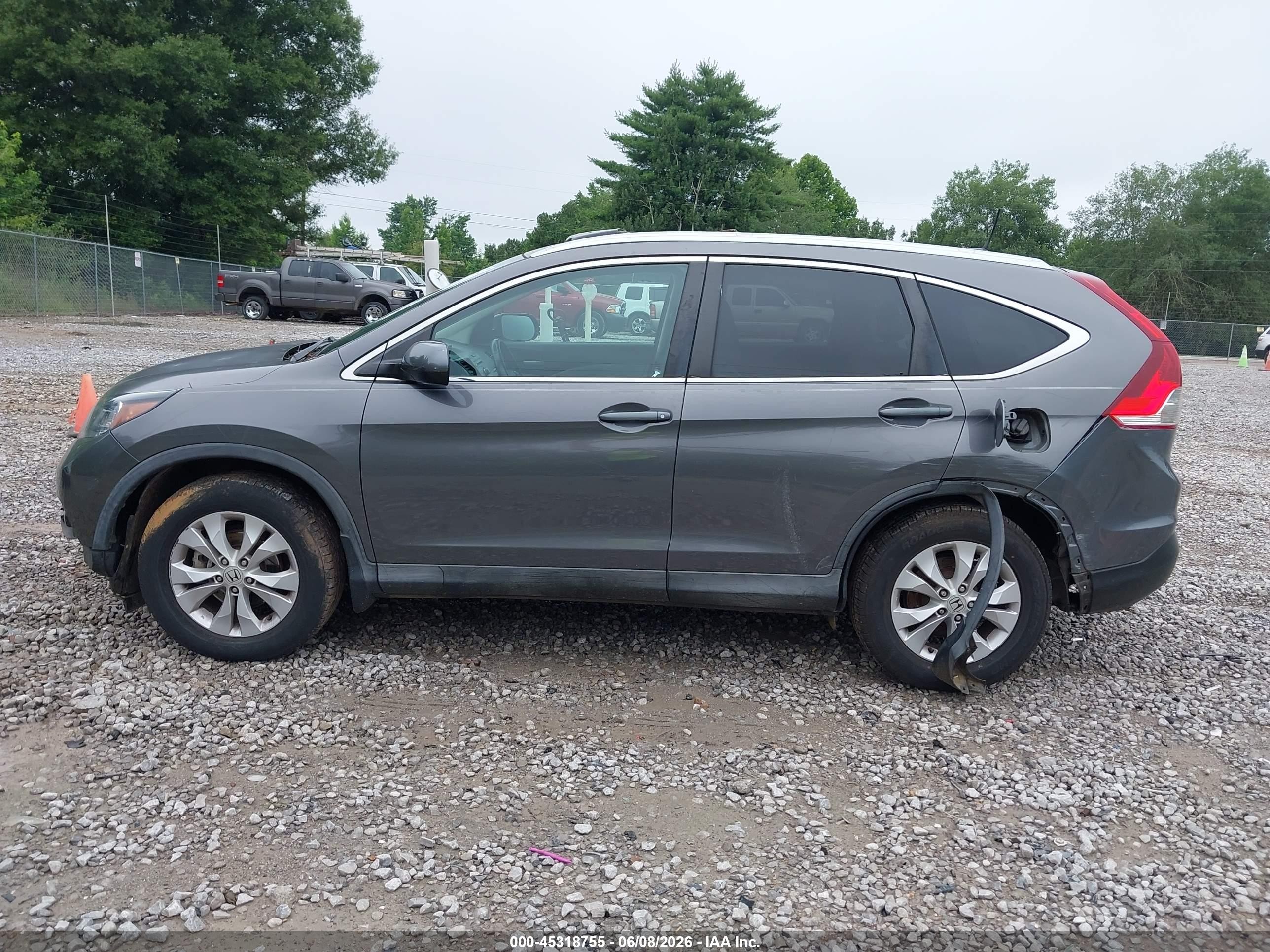 2014 Honda Cr-v Ex-l Gray vin: 2HKRM4H78EH600716
