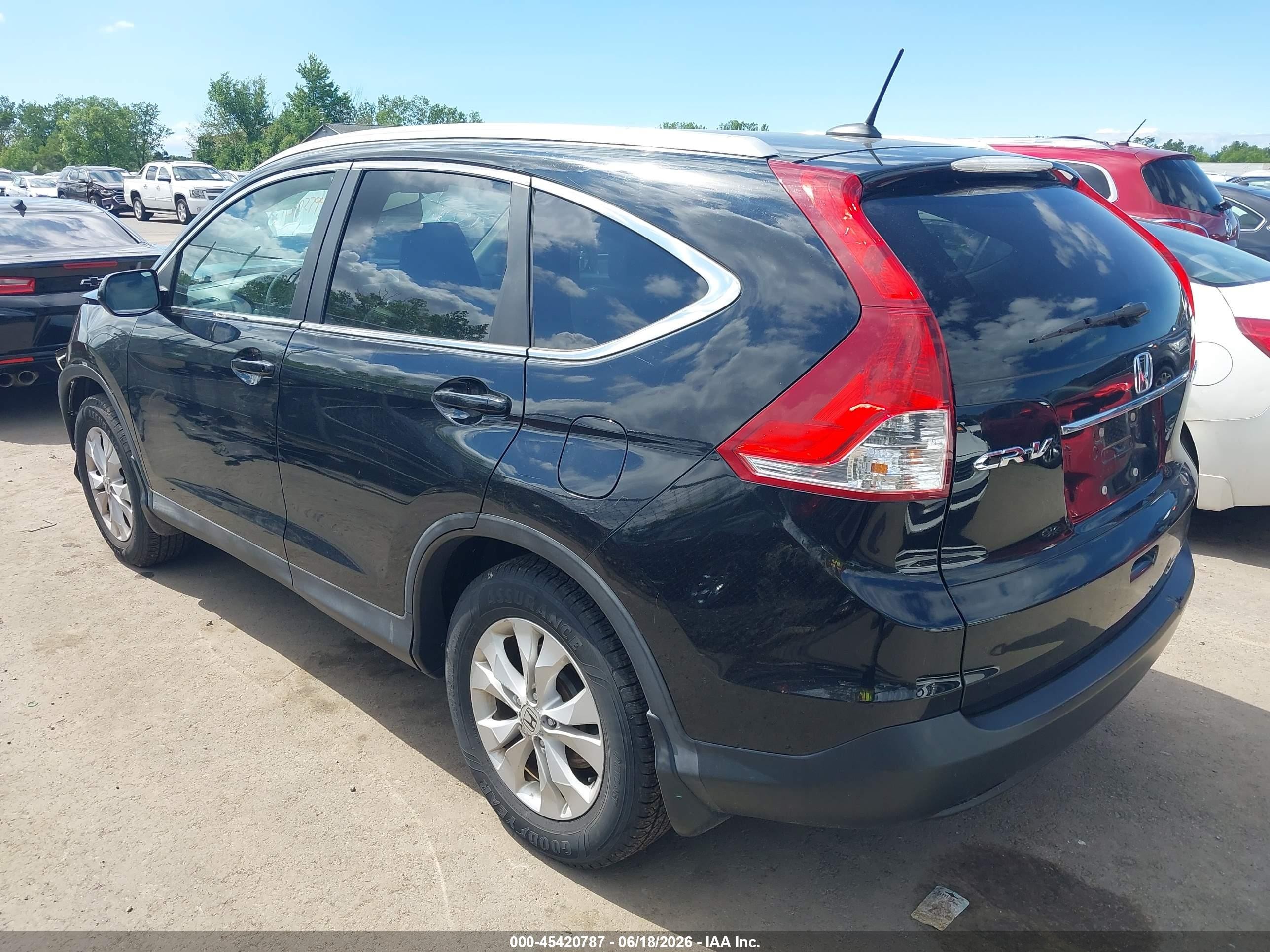 2014 Honda Cr-v Ex-l Black vin: 2HKRM4H78EH608699