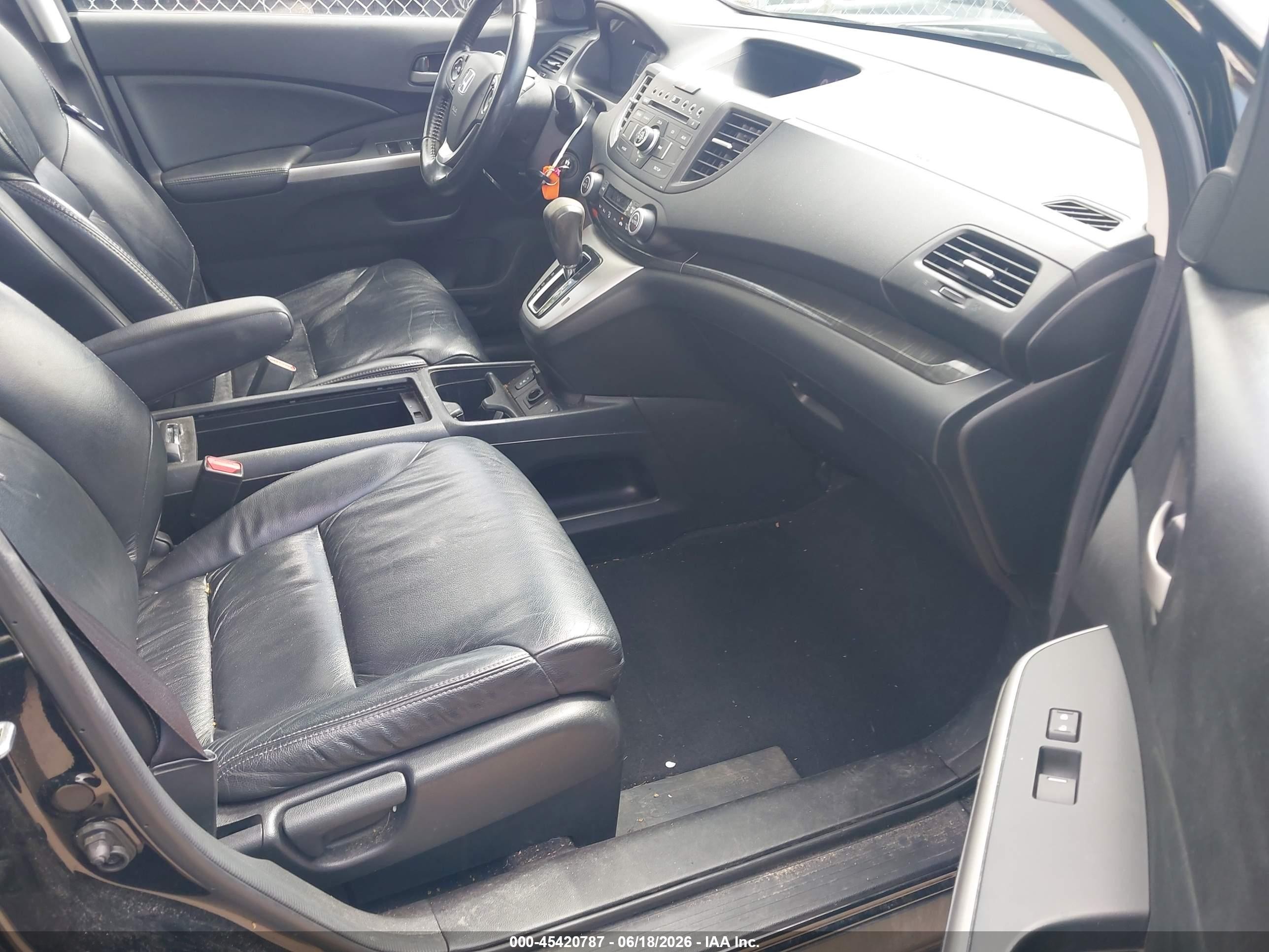 2014 Honda Cr-v Ex-l Black vin: 2HKRM4H78EH608699