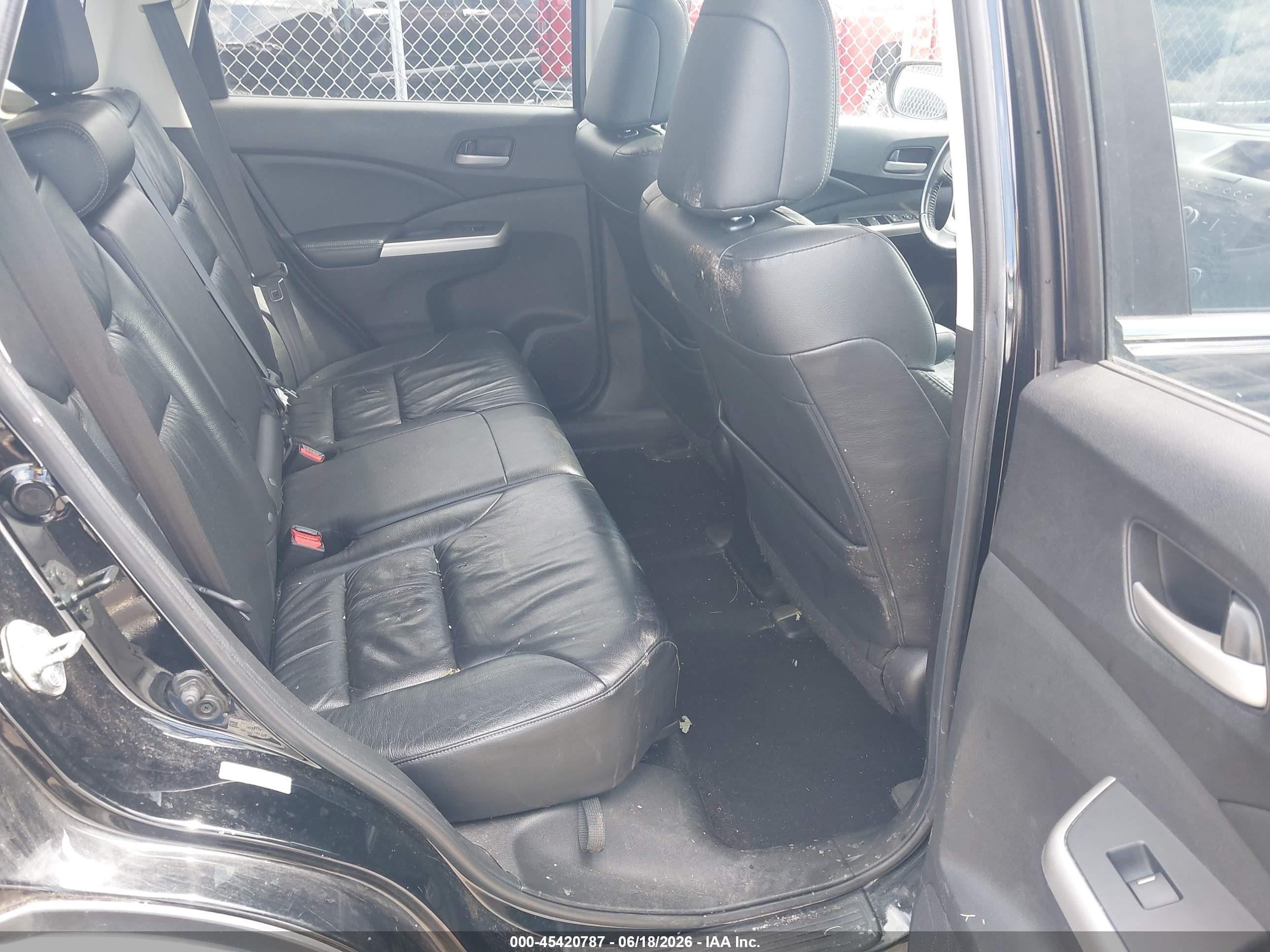 2014 Honda Cr-v Ex-l Black vin: 2HKRM4H78EH608699