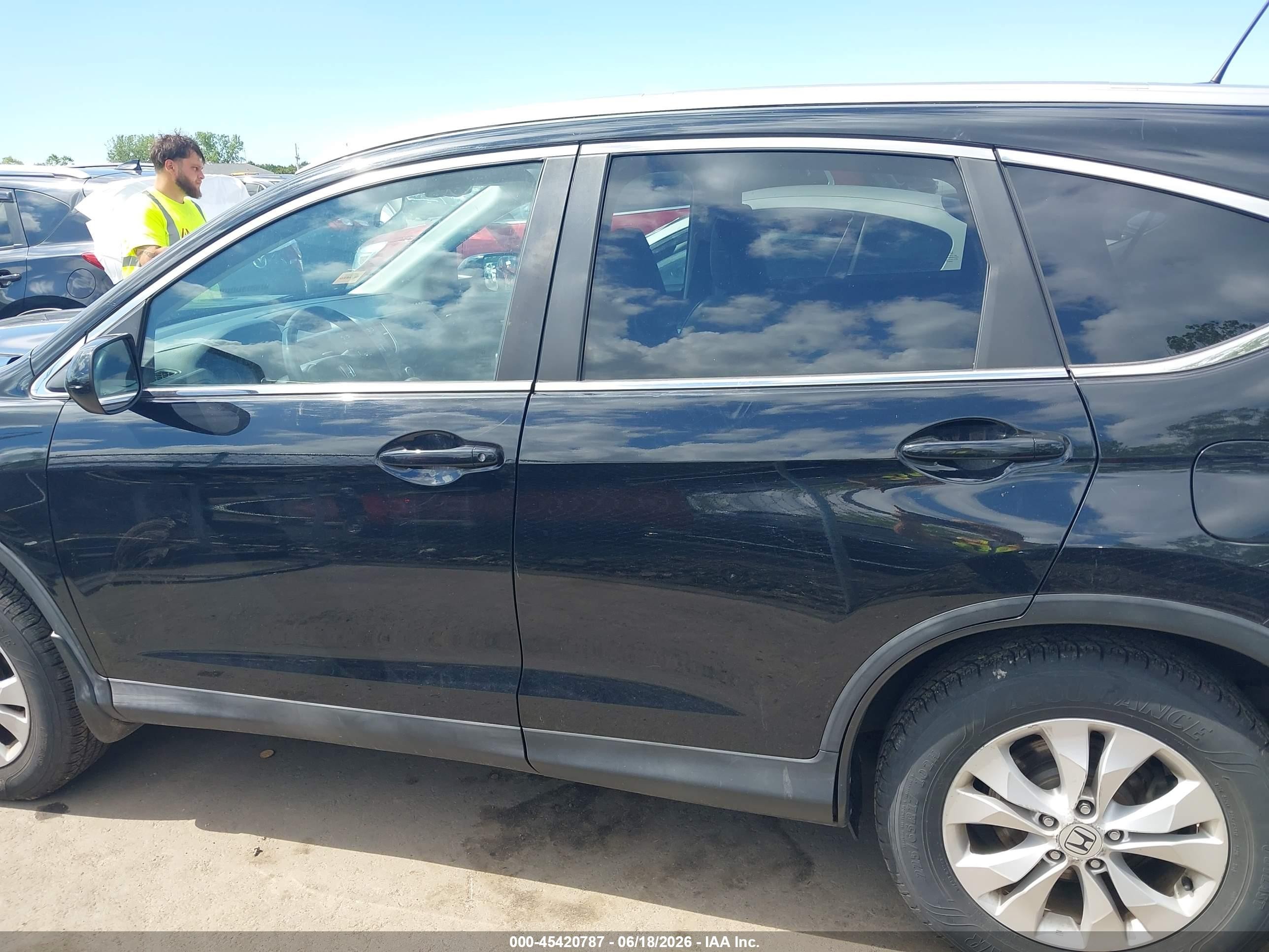 2014 Honda Cr-v Ex-l Black vin: 2HKRM4H78EH608699