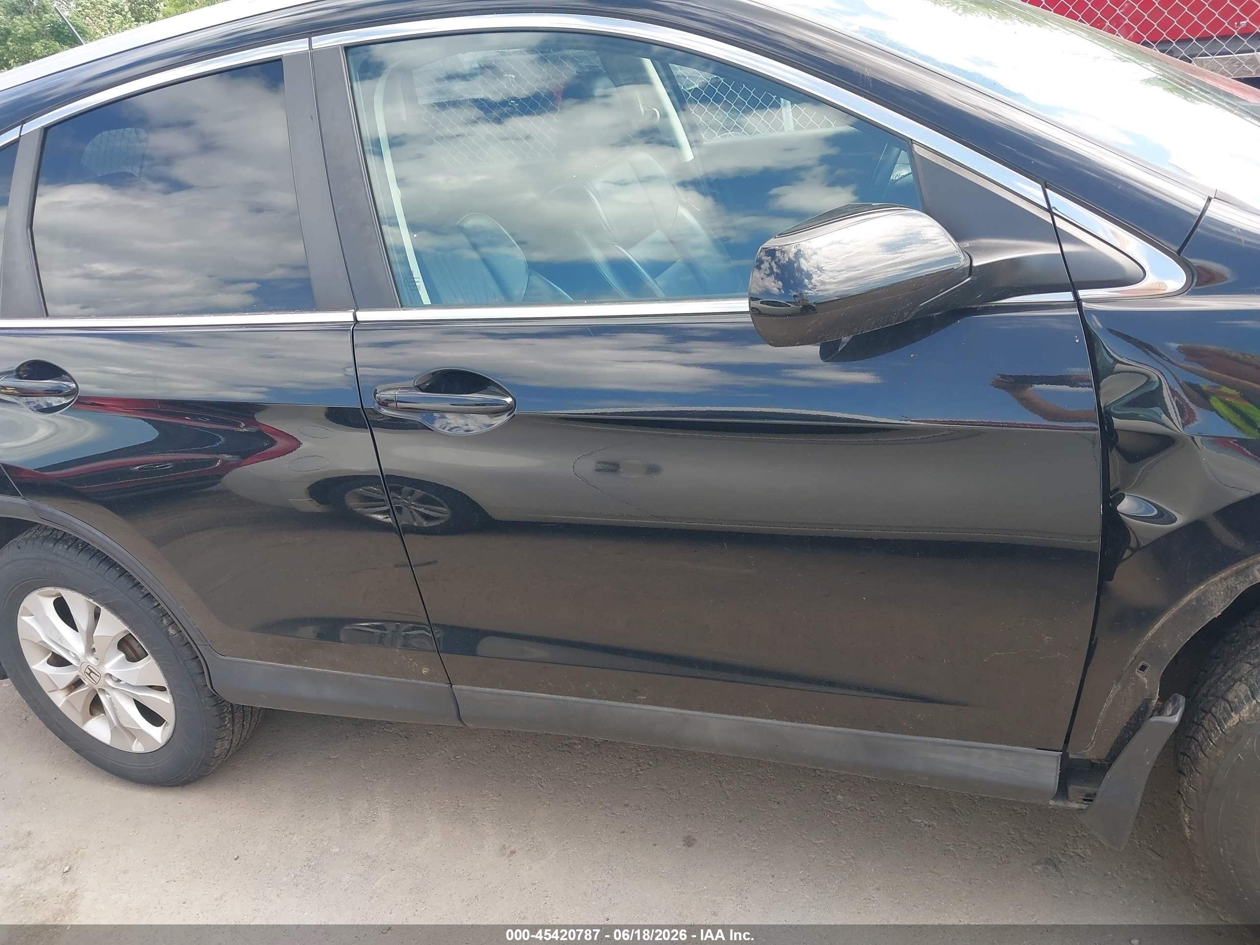 2014 Honda Cr-v Ex-l Black vin: 2HKRM4H78EH608699