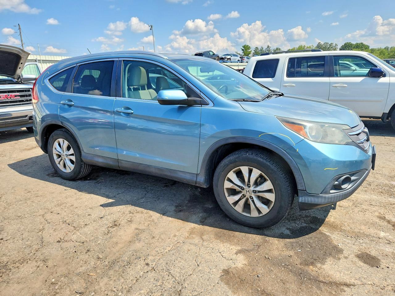 2014 Honda Cr-v Exl Teal vin: 2HKRM4H78EH611022