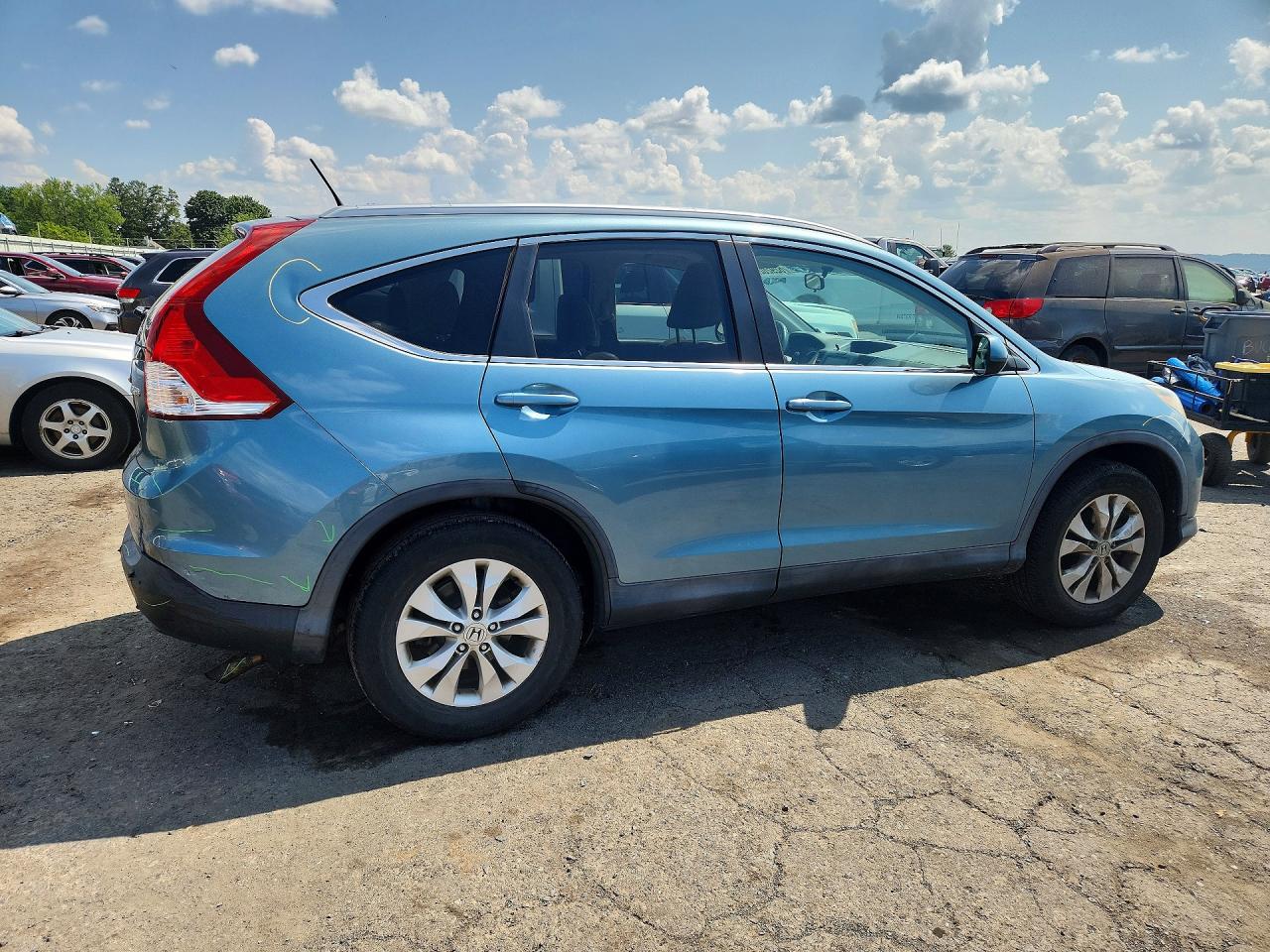 2014 Honda Cr-v Exl Teal vin: 2HKRM4H78EH611022