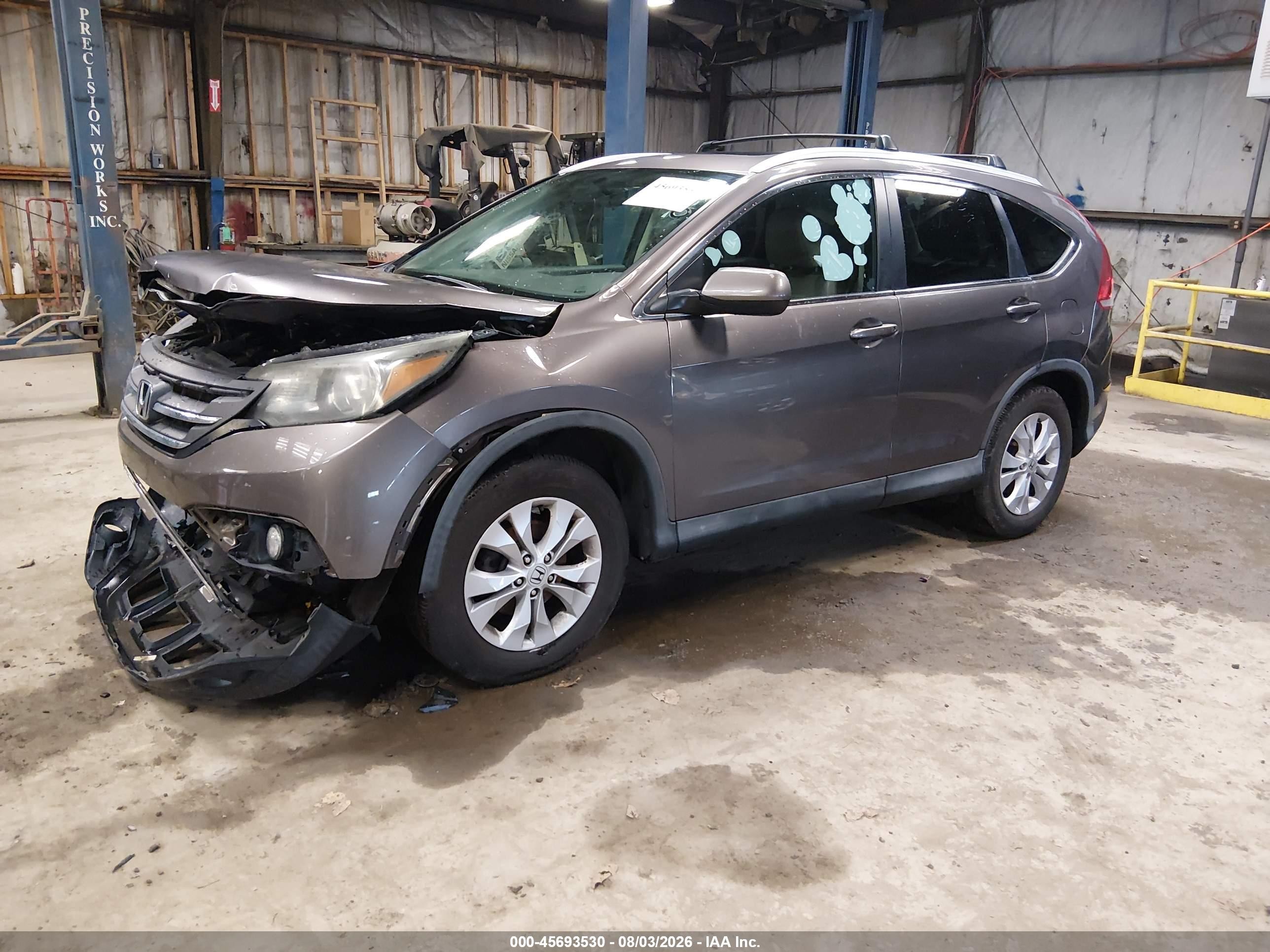2014 Honda Cr-v Ex-l Gray vin: 2HKRM4H78EH630282