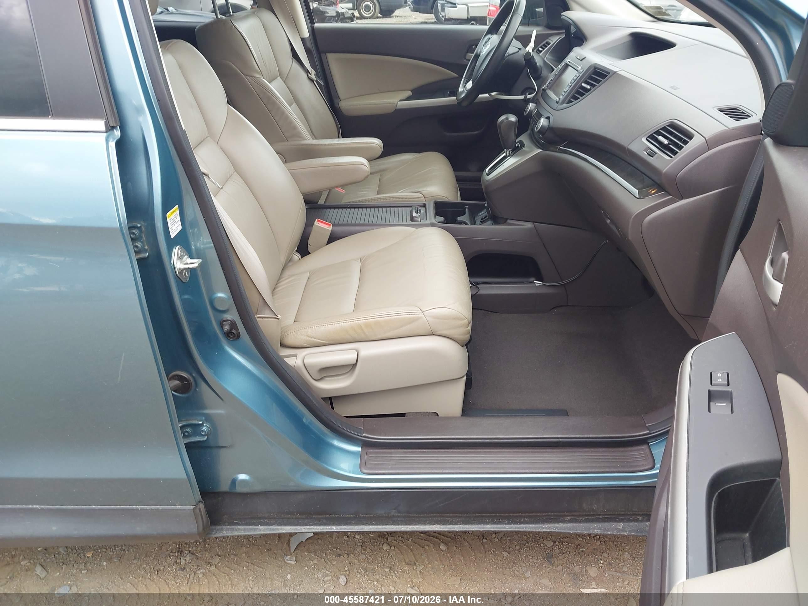 2014 Honda Cr-v Ex-l Light Blue vin: 2HKRM4H78EH631190