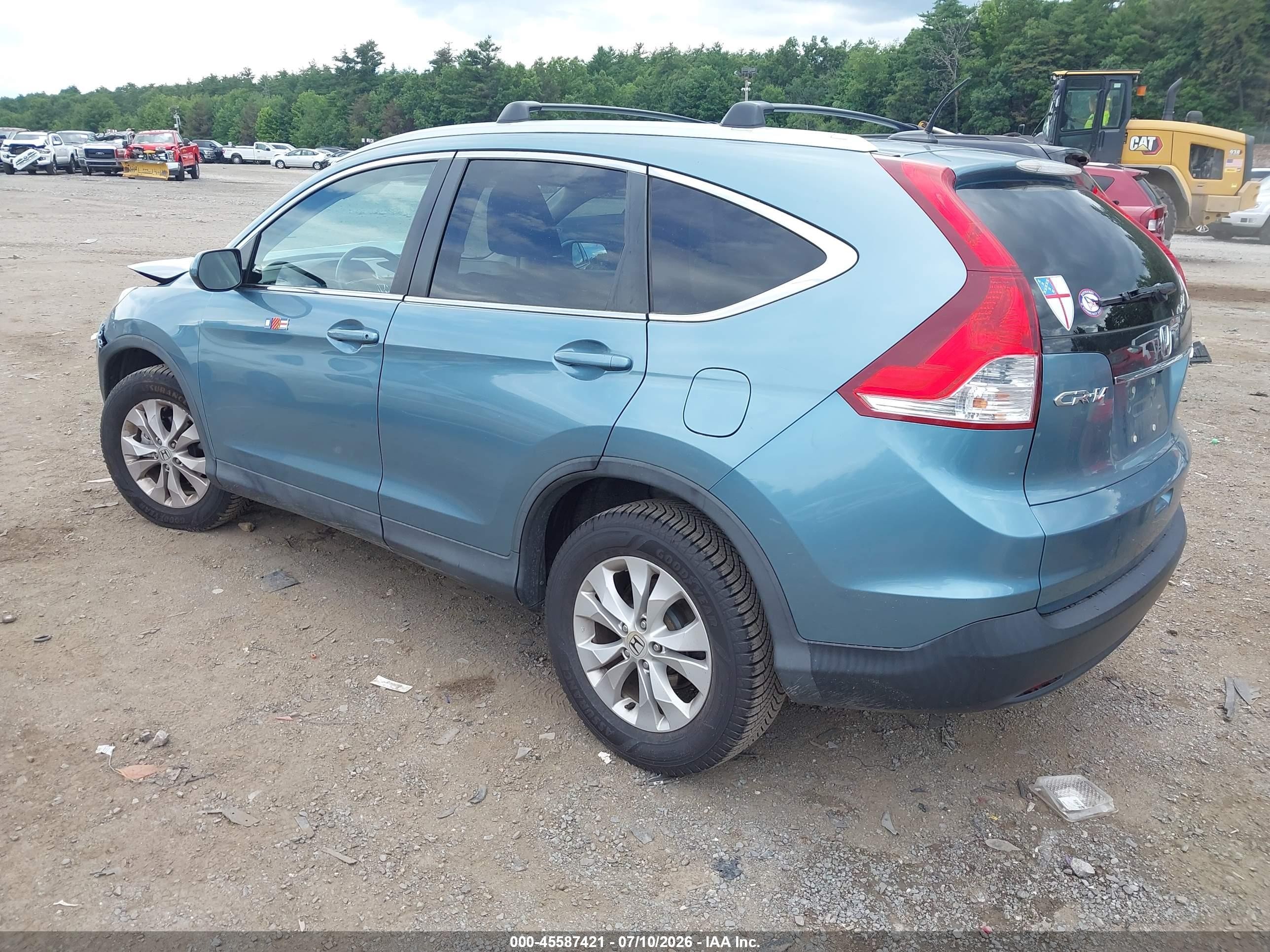 2014 Honda Cr-v Ex-l Light Blue vin: 2HKRM4H78EH631190