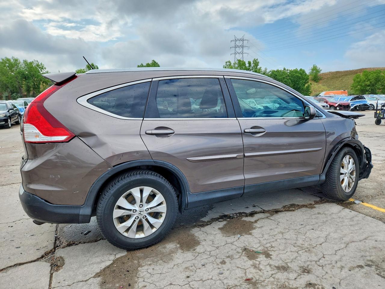 2014 Honda Cr-v Exl Brown vin: 2HKRM4H78EH633568
