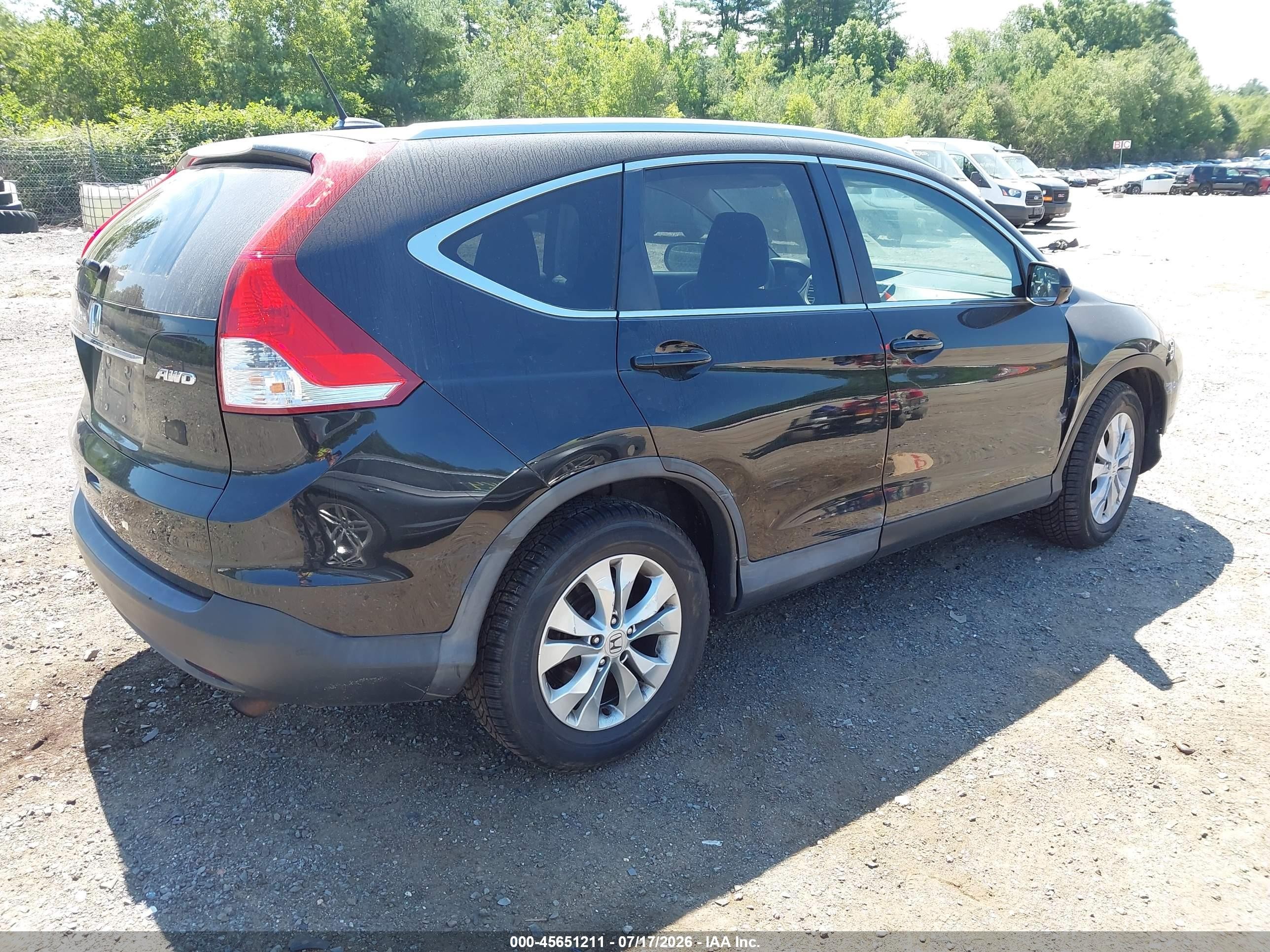 2014 Honda Cr-v Ex-l Black vin: 2HKRM4H78EH655229