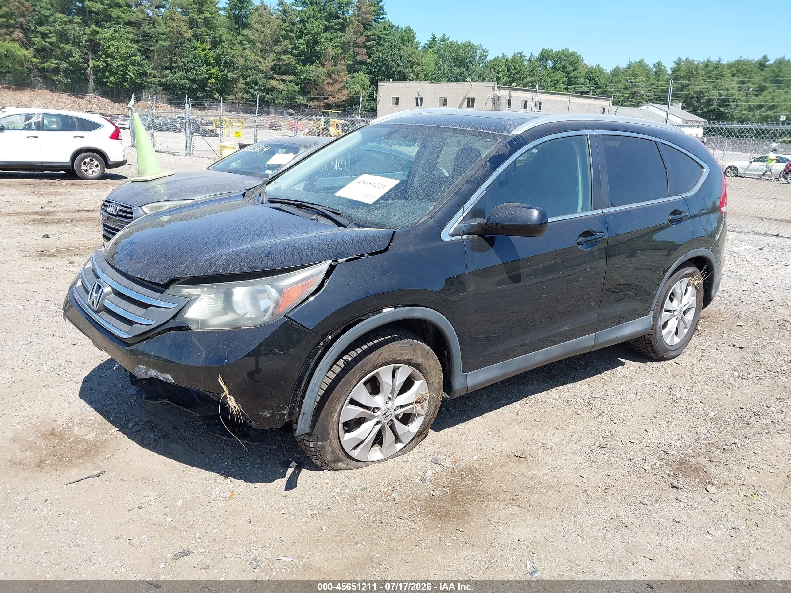 2014 Honda Cr-v Ex-l Black vin: 2HKRM4H78EH655229
