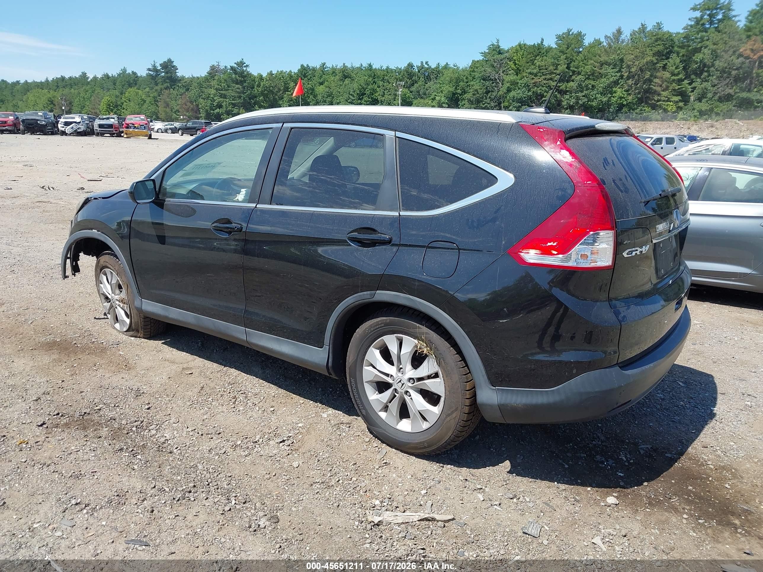 2014 Honda Cr-v Ex-l Black vin: 2HKRM4H78EH655229
