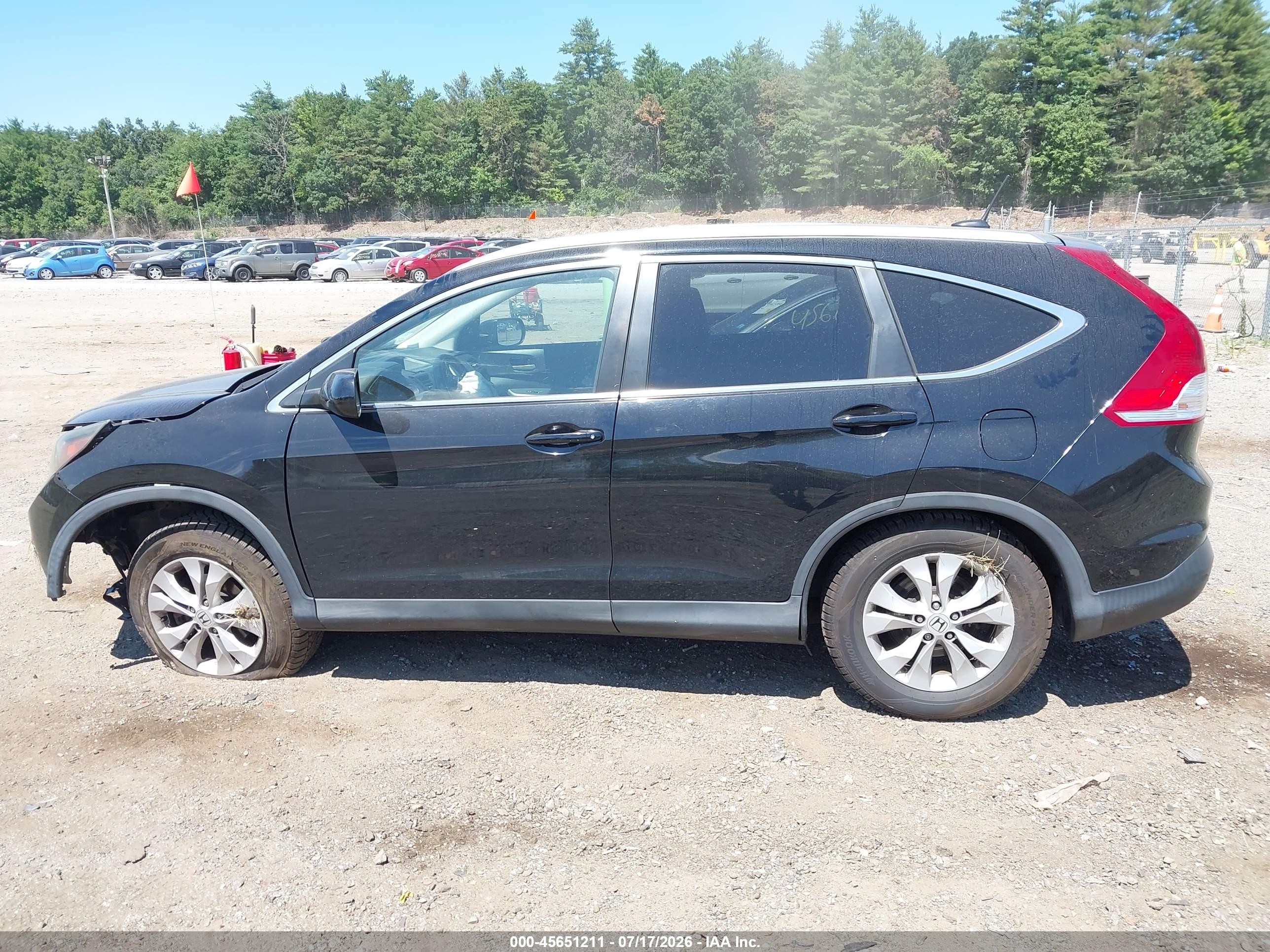 2014 Honda Cr-v Ex-l Black vin: 2HKRM4H78EH655229