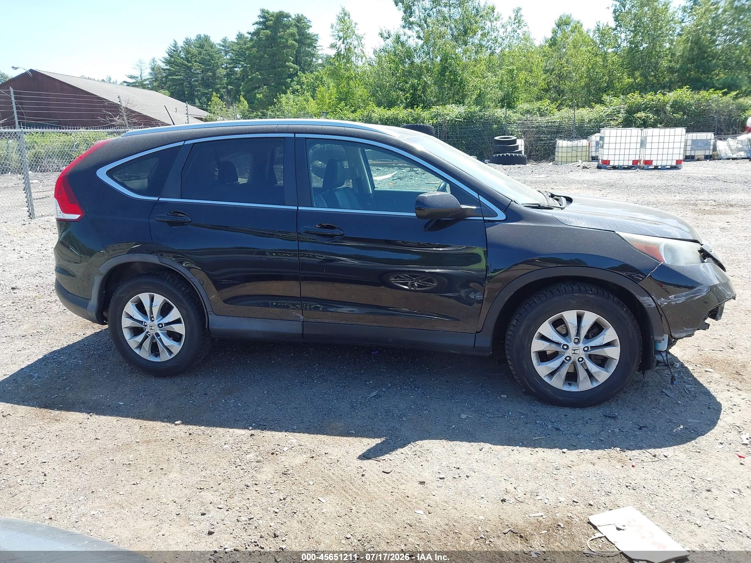 2014 Honda Cr-v Ex-l Black vin: 2HKRM4H78EH655229