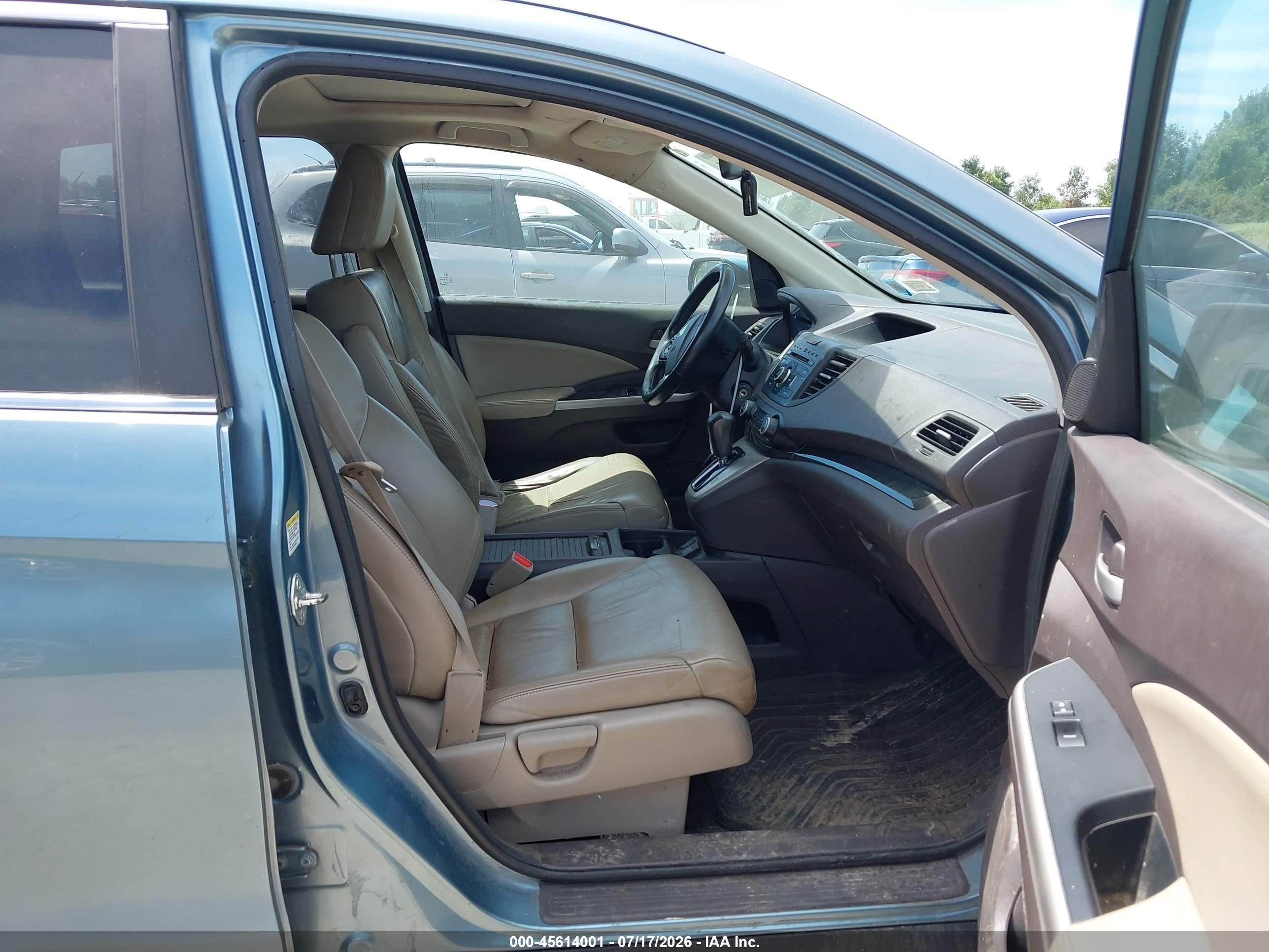 2014 Honda Cr-v Ex-l Light Blue vin: 2HKRM4H78EH674301