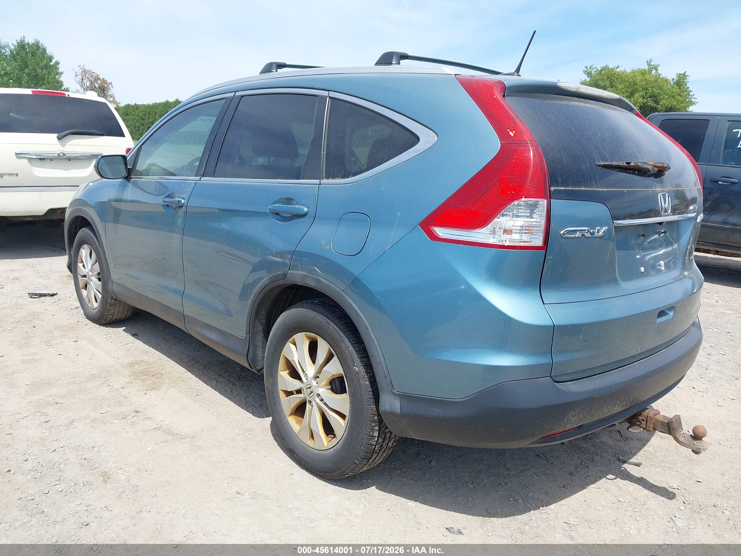 2014 Honda Cr-v Ex-l Light Blue vin: 2HKRM4H78EH674301