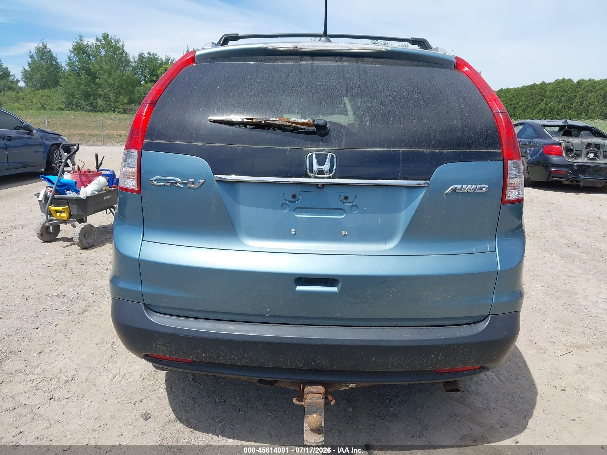 2014 Honda Cr-v Ex-l Light Blue vin: 2HKRM4H78EH674301