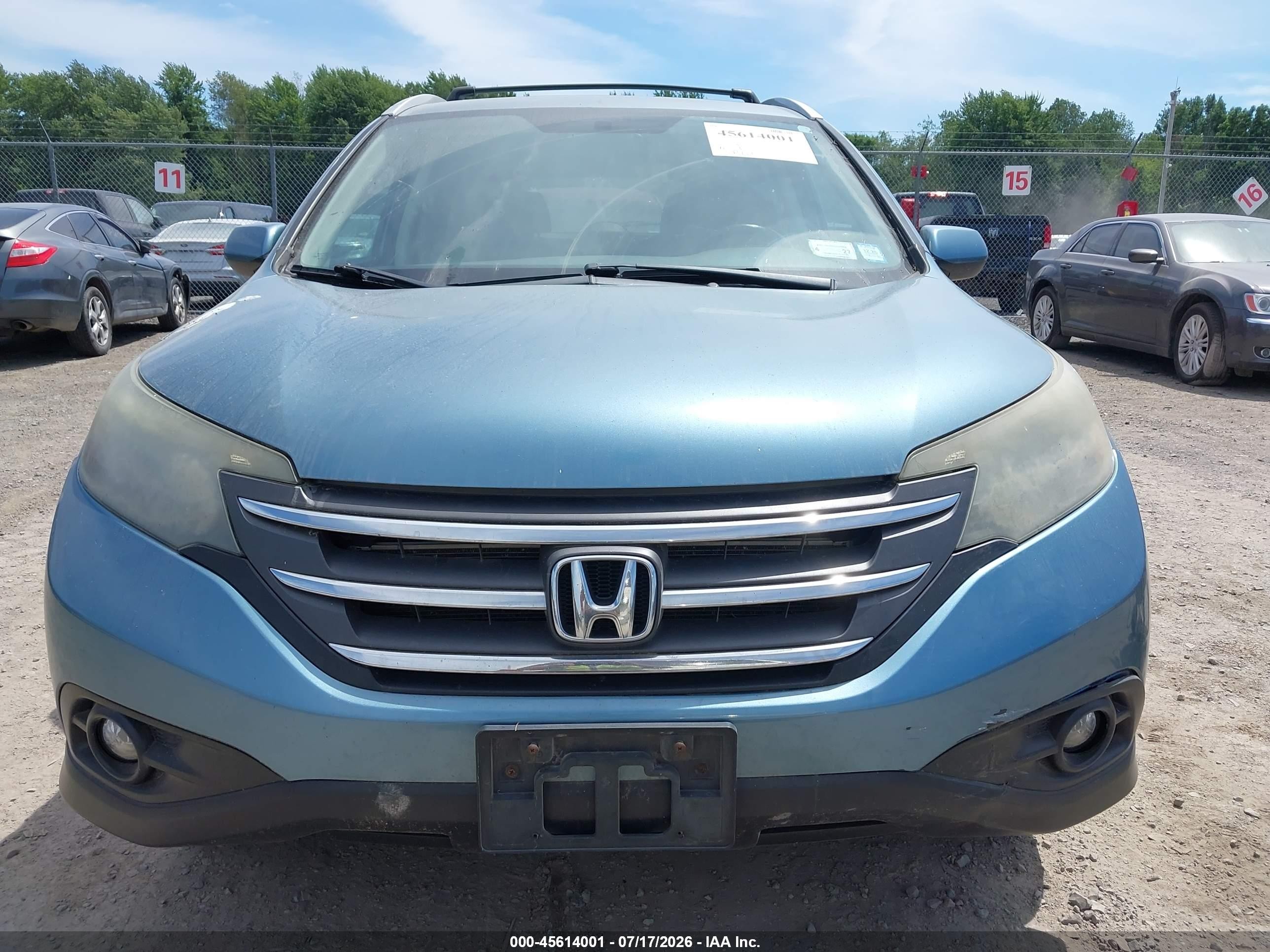 2014 Honda Cr-v Ex-l Light Blue vin: 2HKRM4H78EH674301