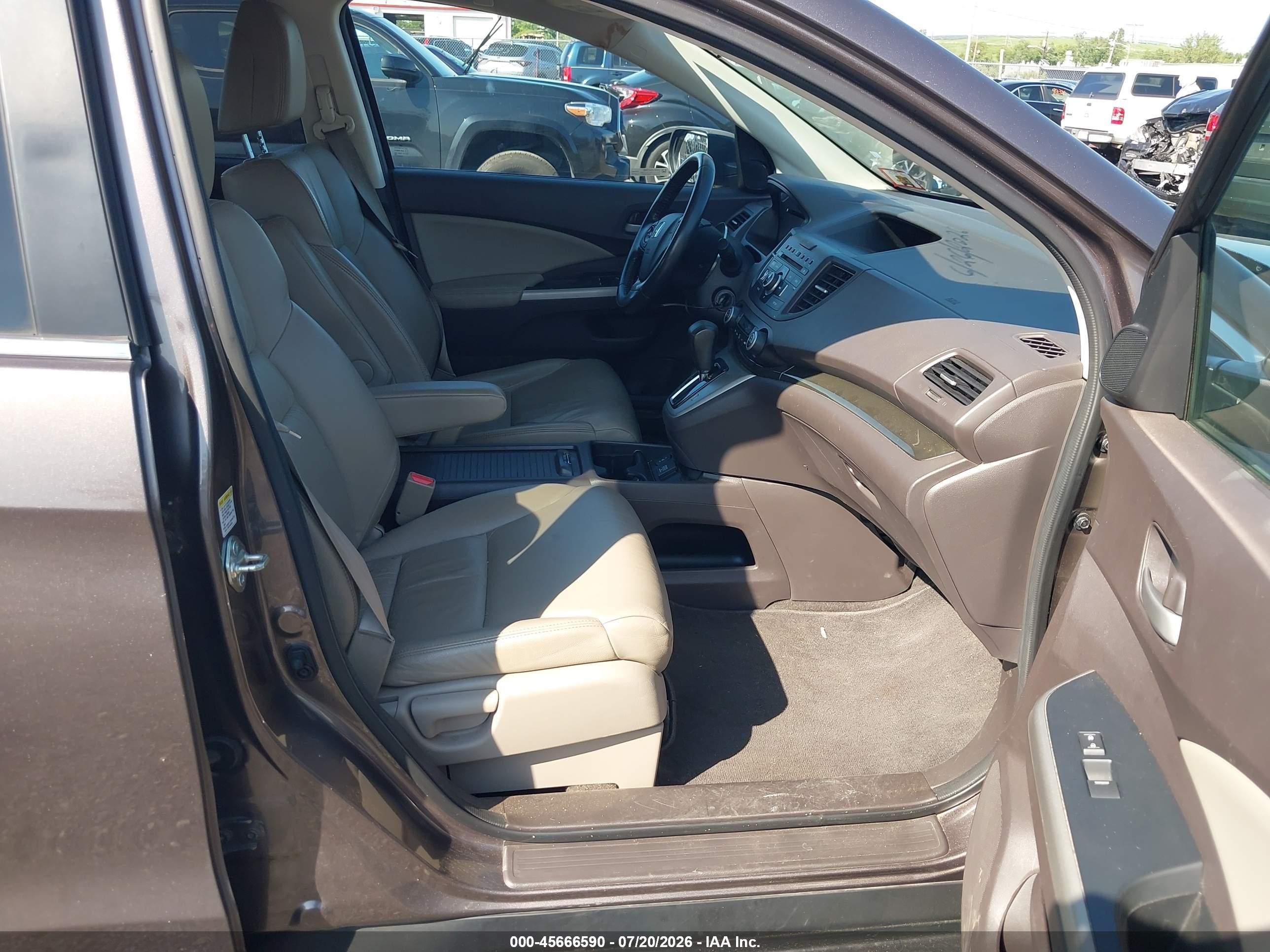 2014 Honda Cr-v Ex-l Brown vin: 2HKRM4H78EH681202