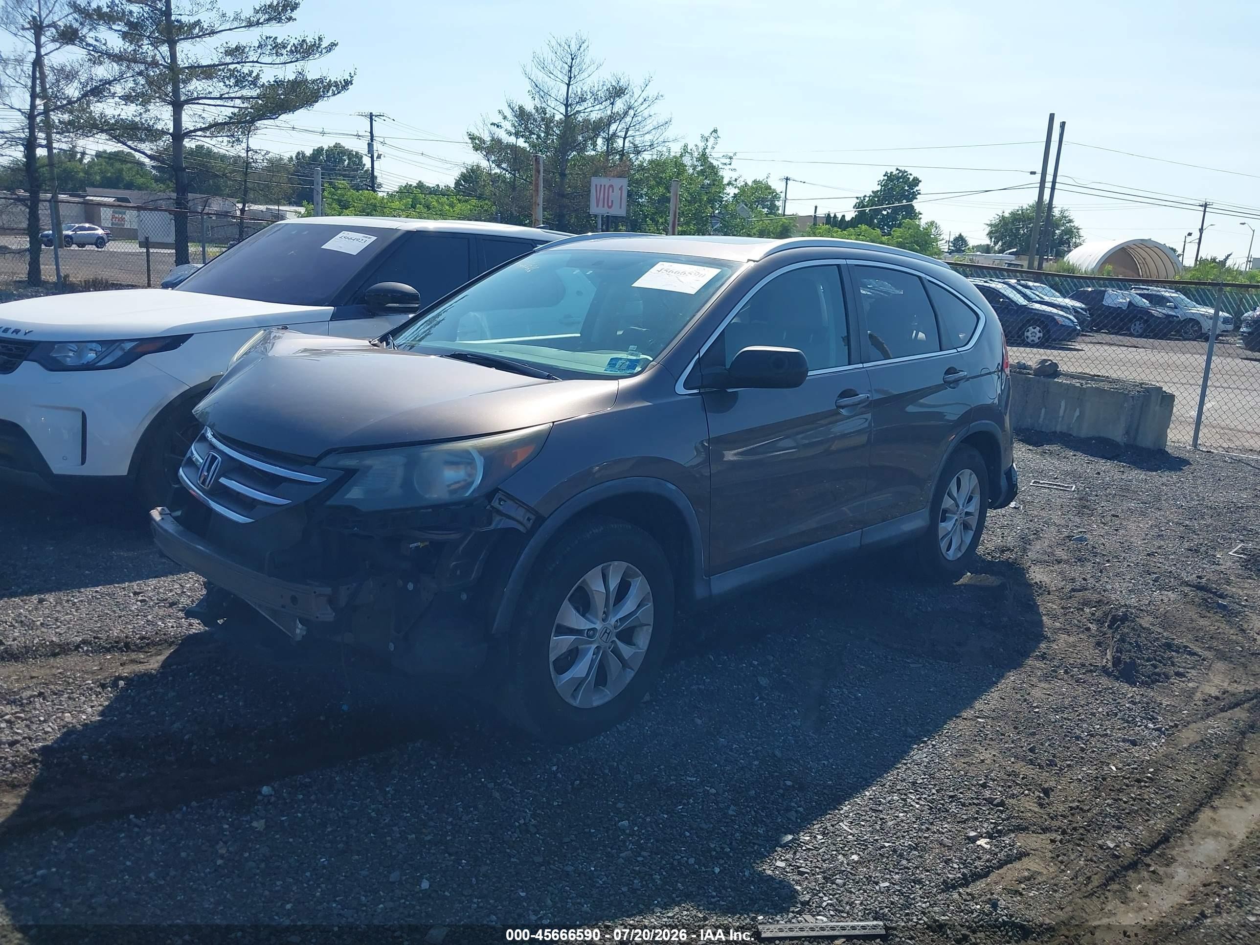 2014 Honda Cr-v Ex-l Brown vin: 2HKRM4H78EH681202