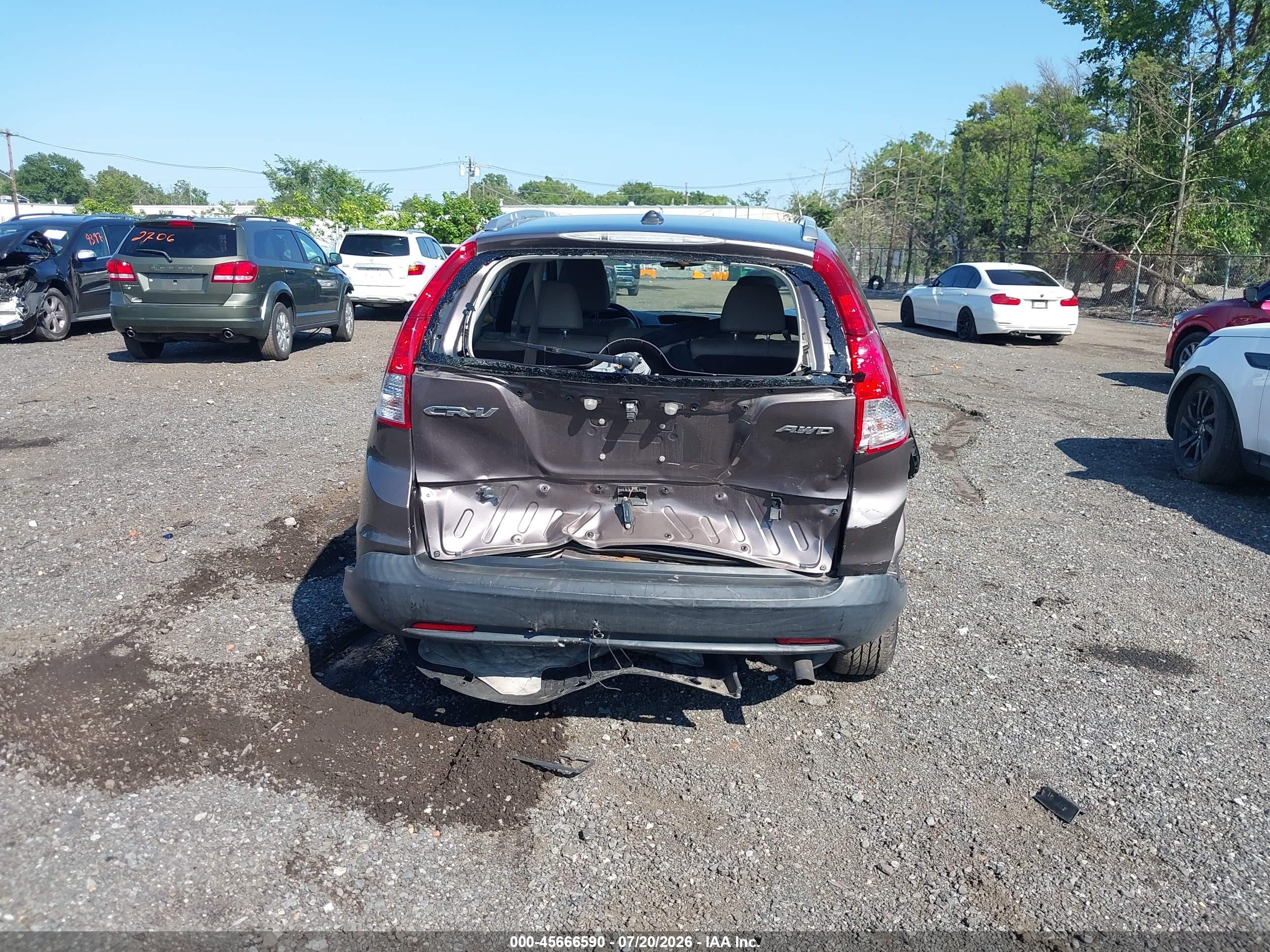 2014 Honda Cr-v Ex-l Brown vin: 2HKRM4H78EH681202