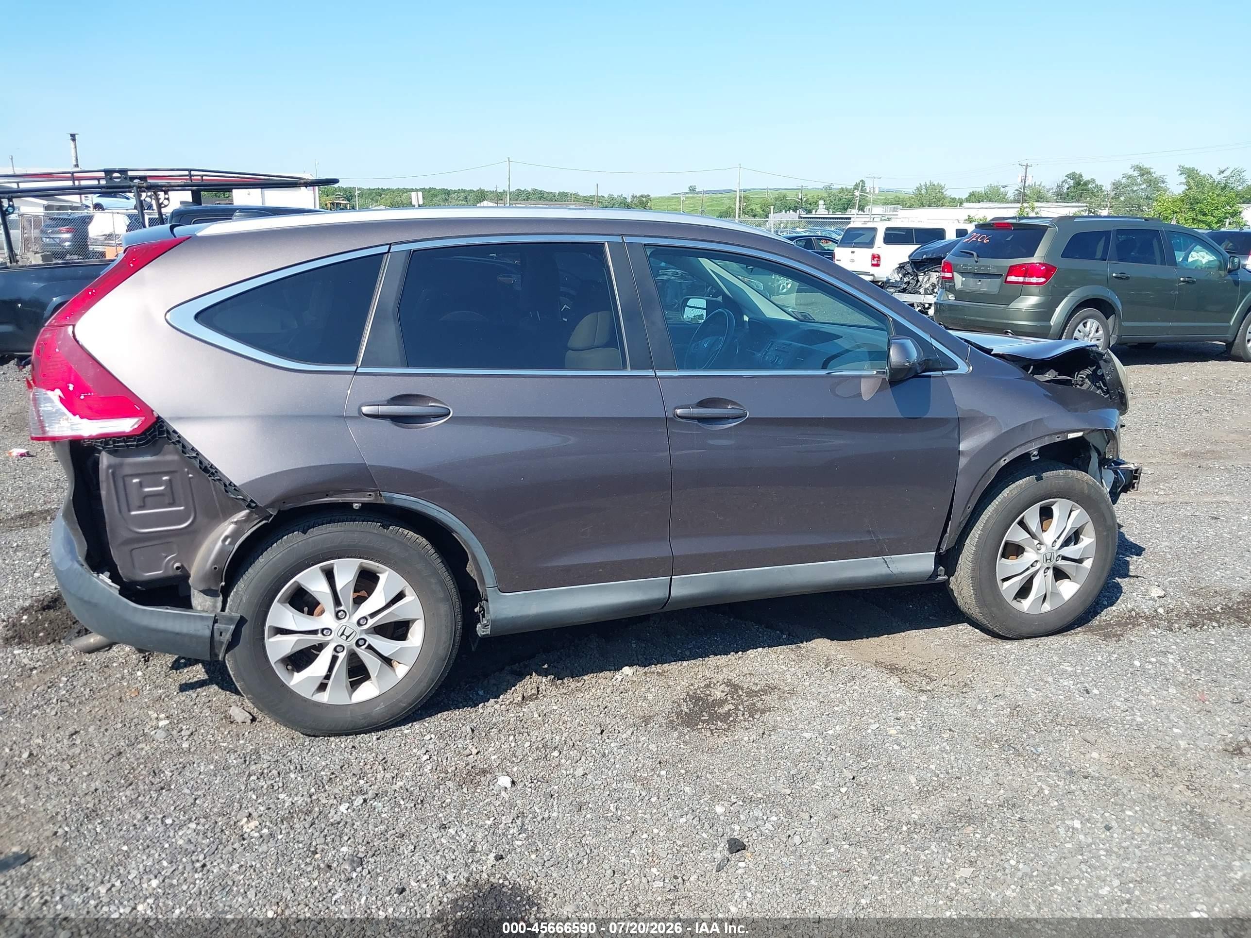 2014 Honda Cr-v Ex-l Brown vin: 2HKRM4H78EH681202