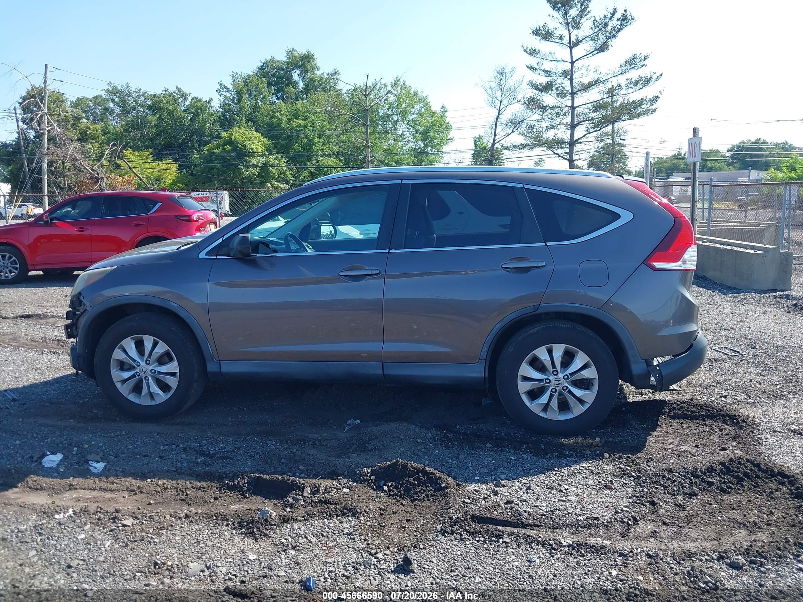 2014 Honda Cr-v Ex-l Brown vin: 2HKRM4H78EH681202