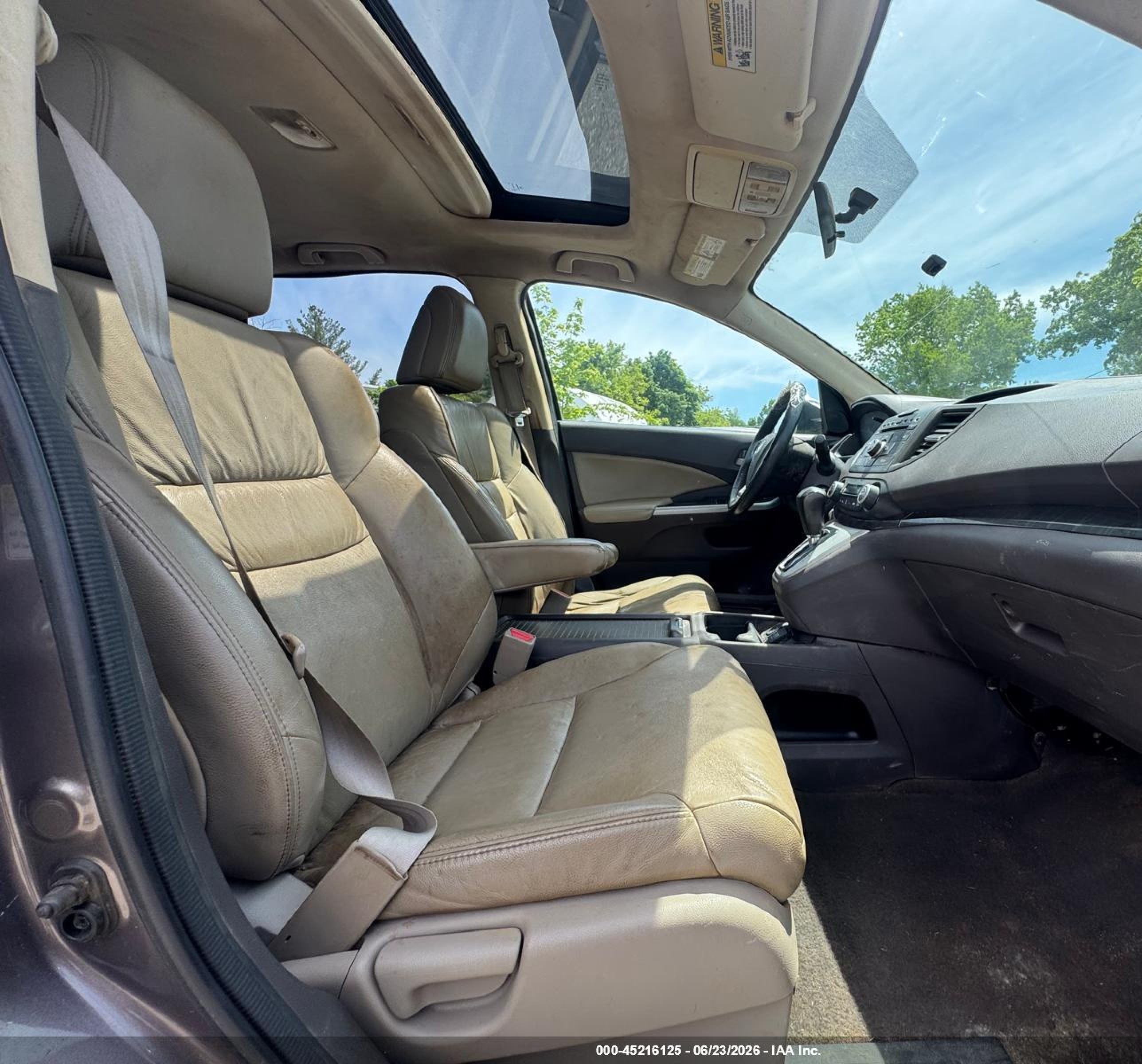 2014 Honda Cr-v Ex-l Brown vin: 2HKRM4H78EH701593