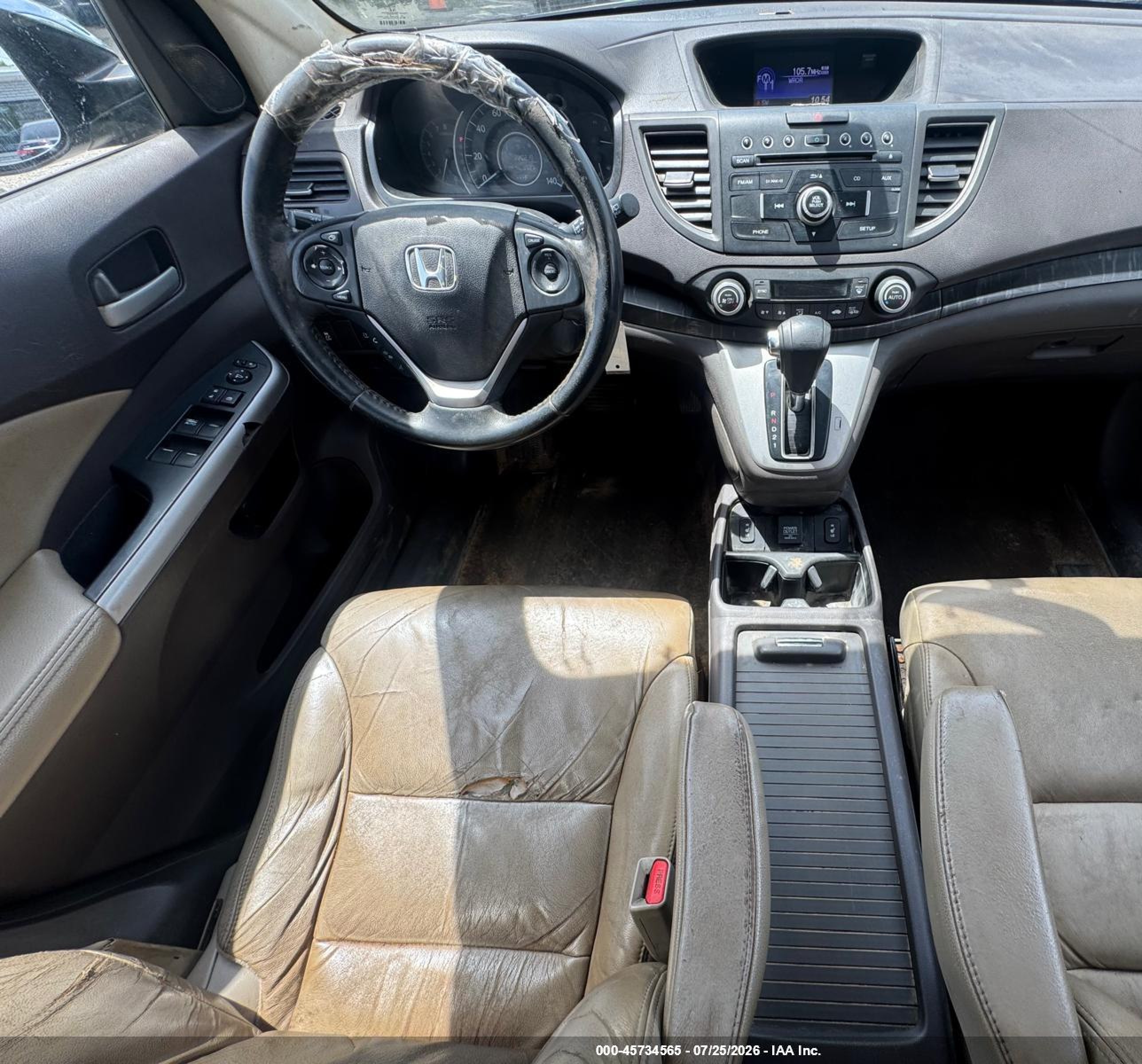 2014 Honda Cr-v Ex-l Brown vin: 2HKRM4H78EH701593