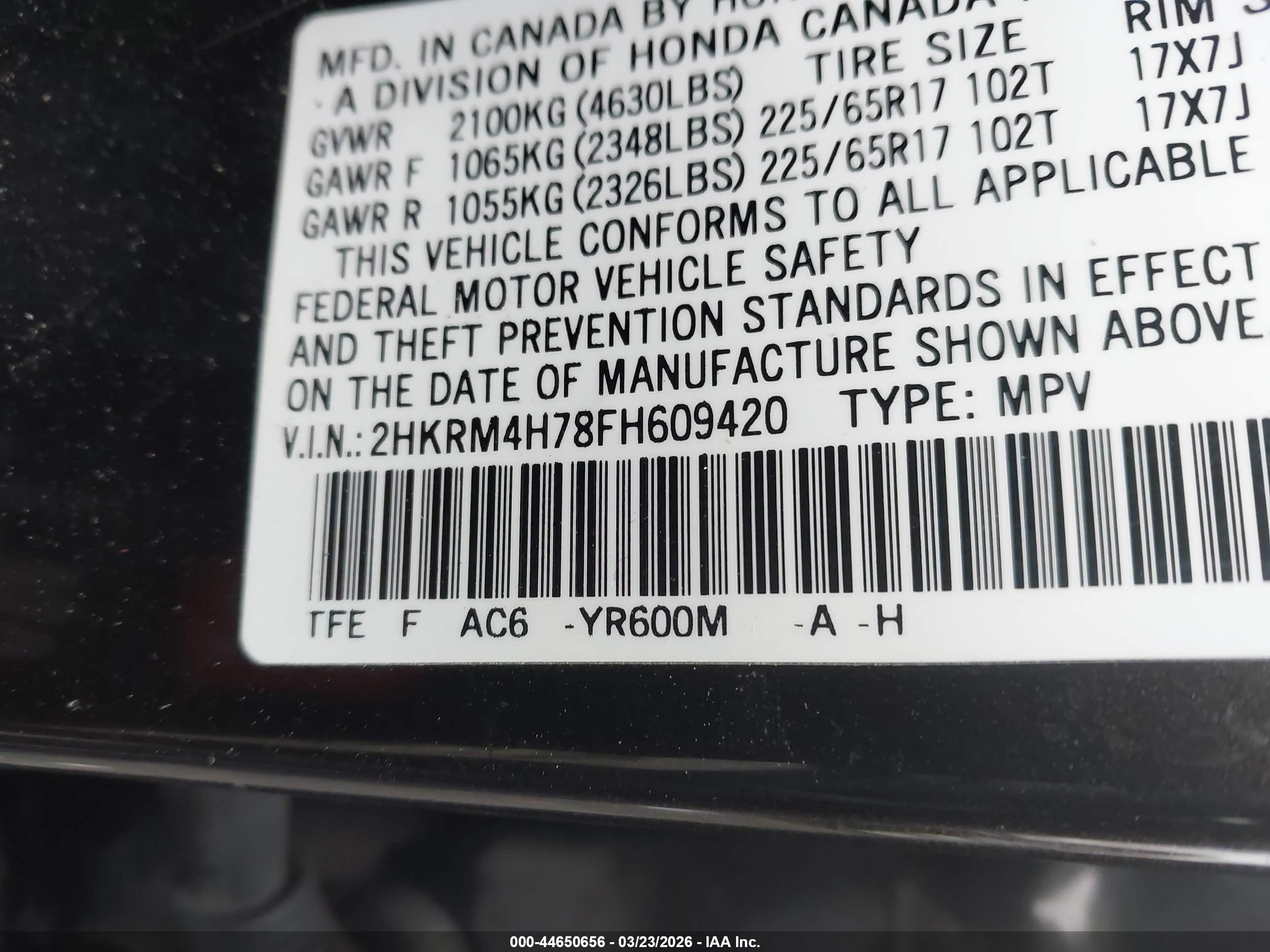 2015 Honda Cr-v Ex-l Brown vin: 2HKRM4H78FH609420