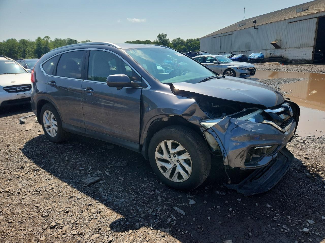 2015 Honda Cr-v Exl Gray vin: 2HKRM4H78FH615962