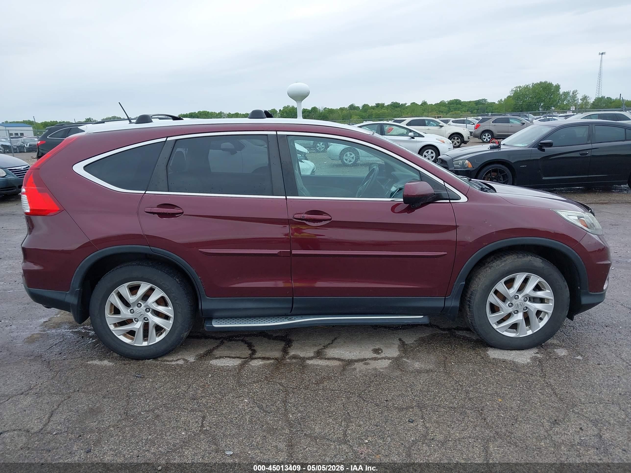 2015 Honda Cr-v Ex-l Maroon vin: 2HKRM4H78FH616660
