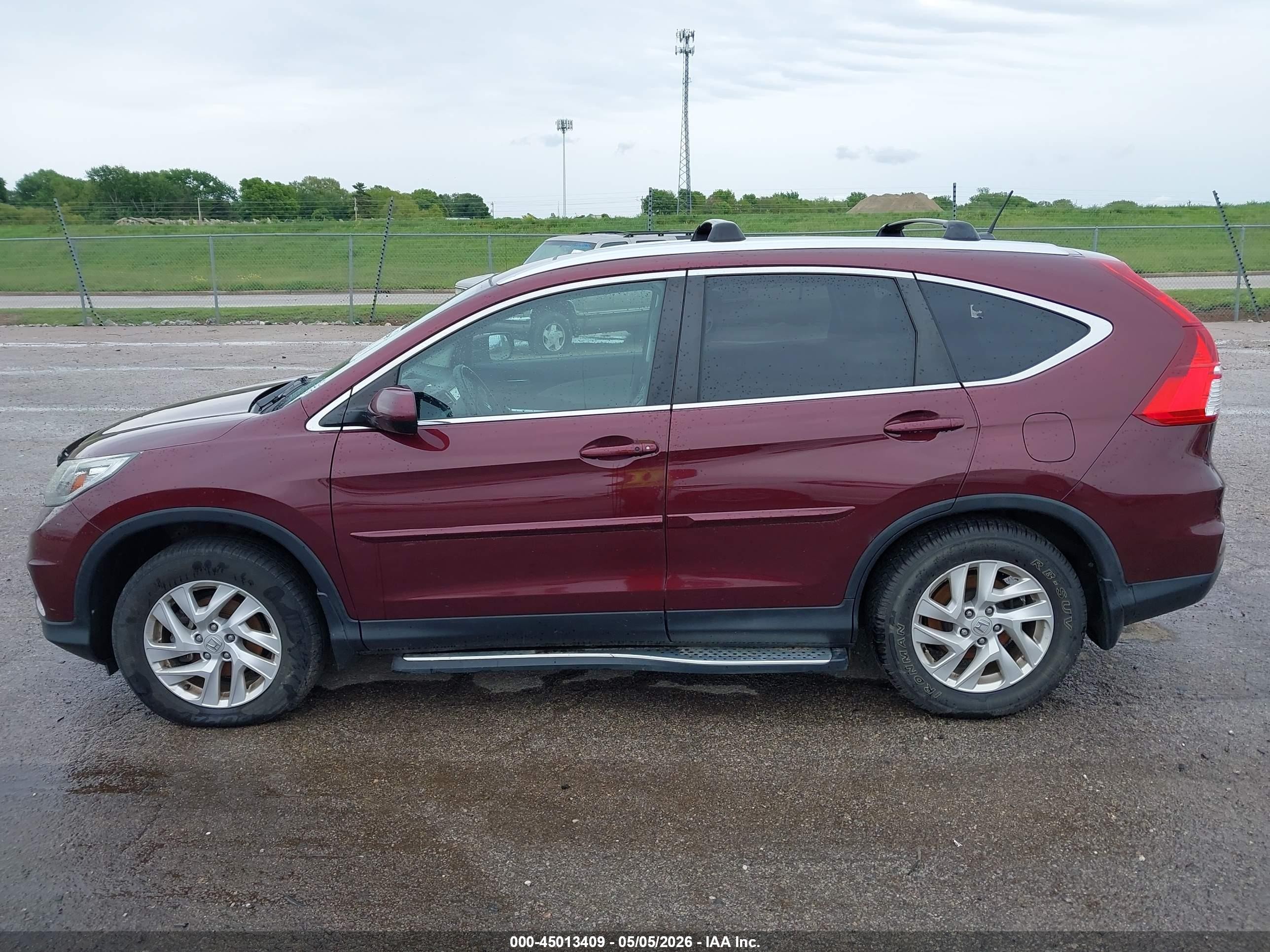 2015 Honda Cr-v Ex-l Maroon vin: 2HKRM4H78FH616660