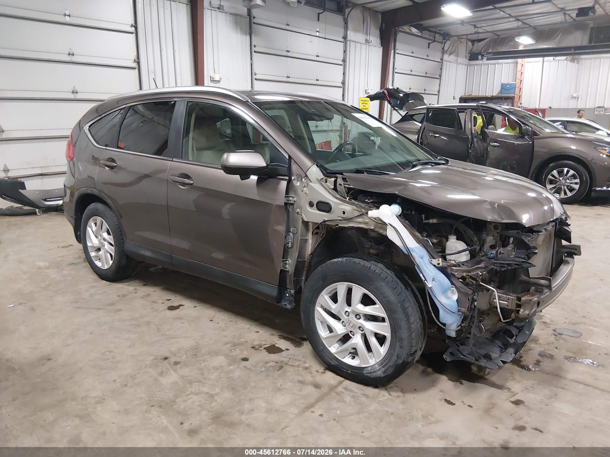 2015 Honda Cr-v Ex-l Gray vin: 2HKRM4H78FH627710
