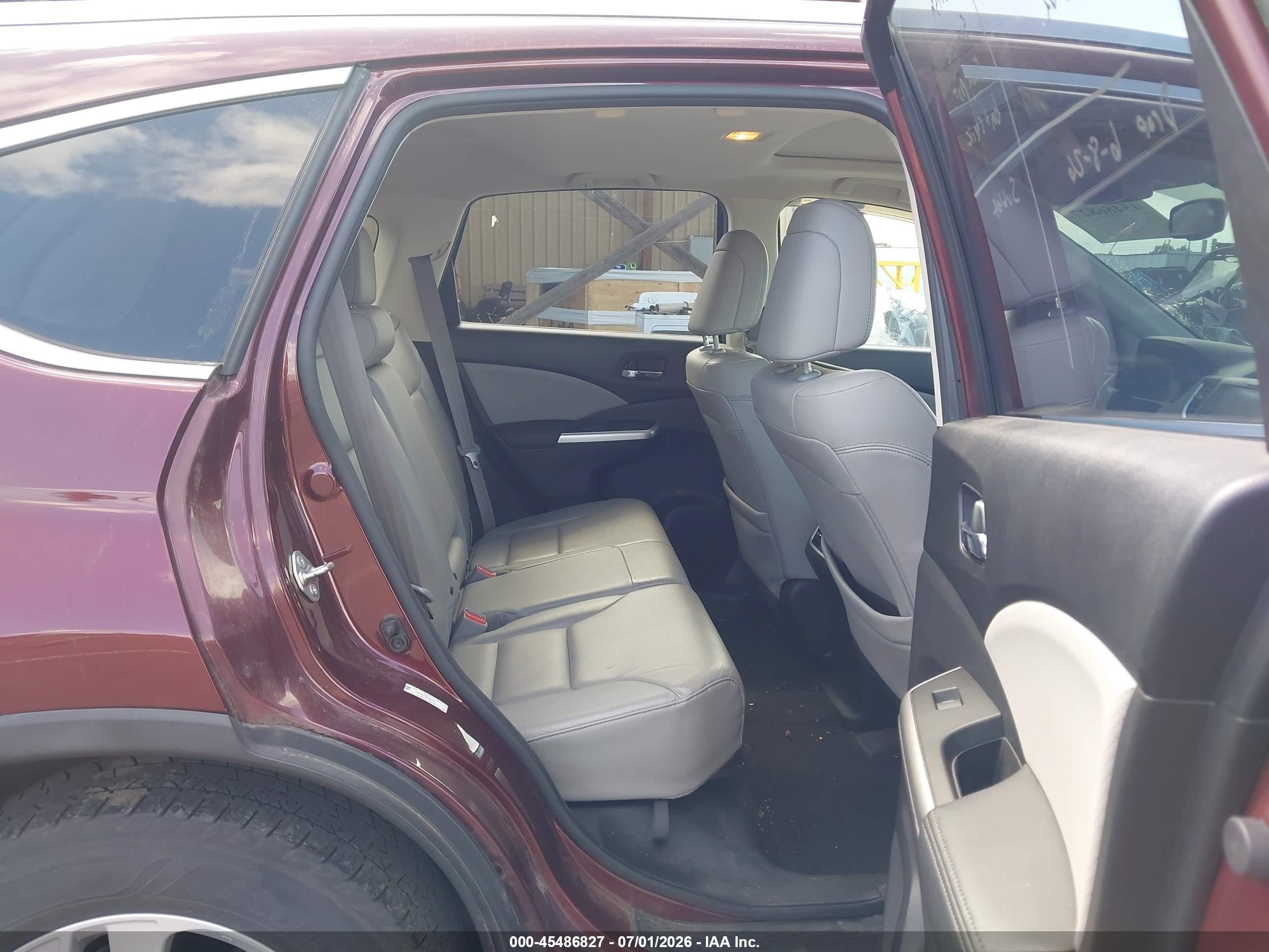 2015 Honda Cr-v Ex-l Red vin: 2HKRM4H78FH659329