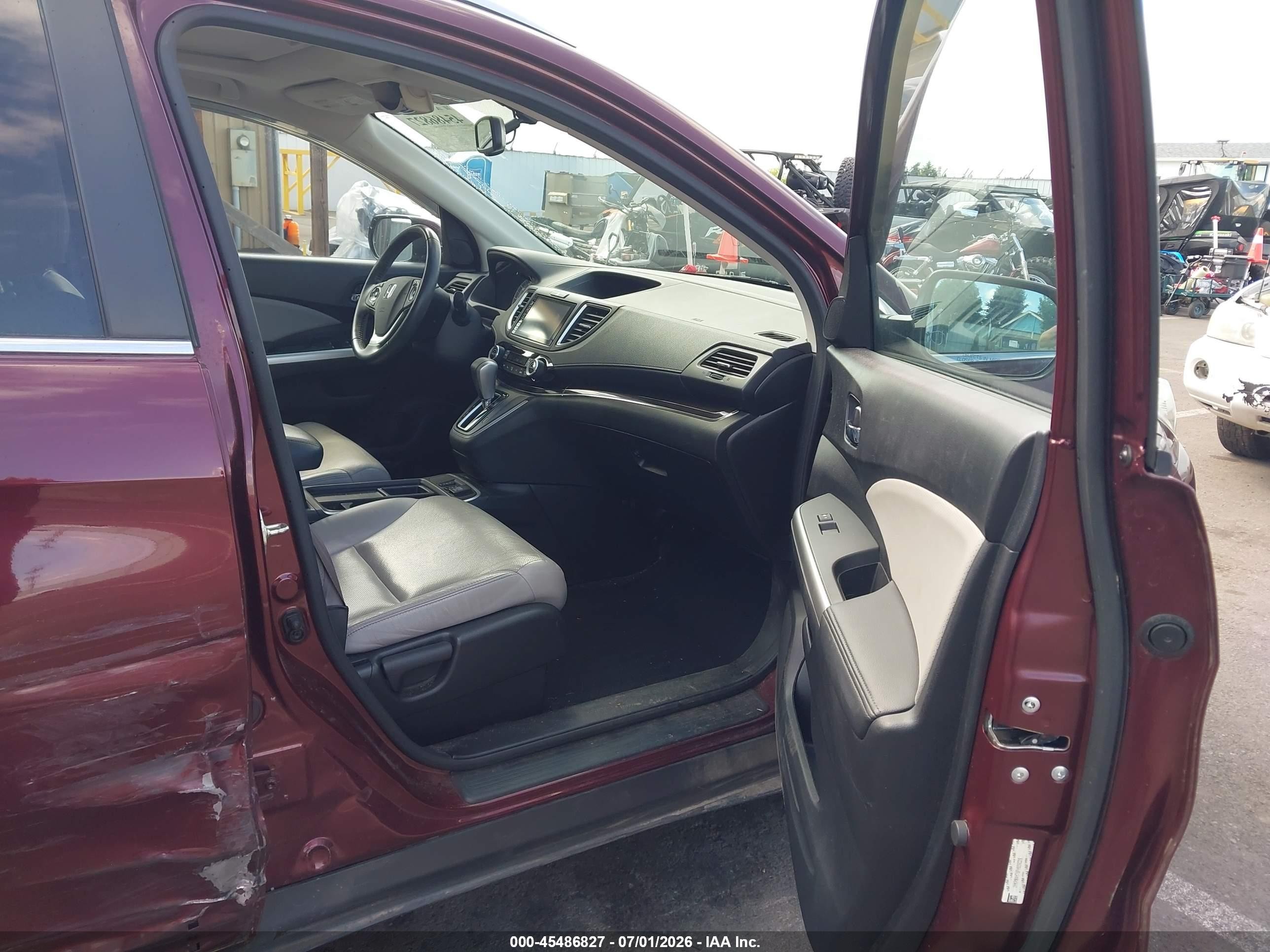 2015 Honda Cr-v Ex-l Red vin: 2HKRM4H78FH659329