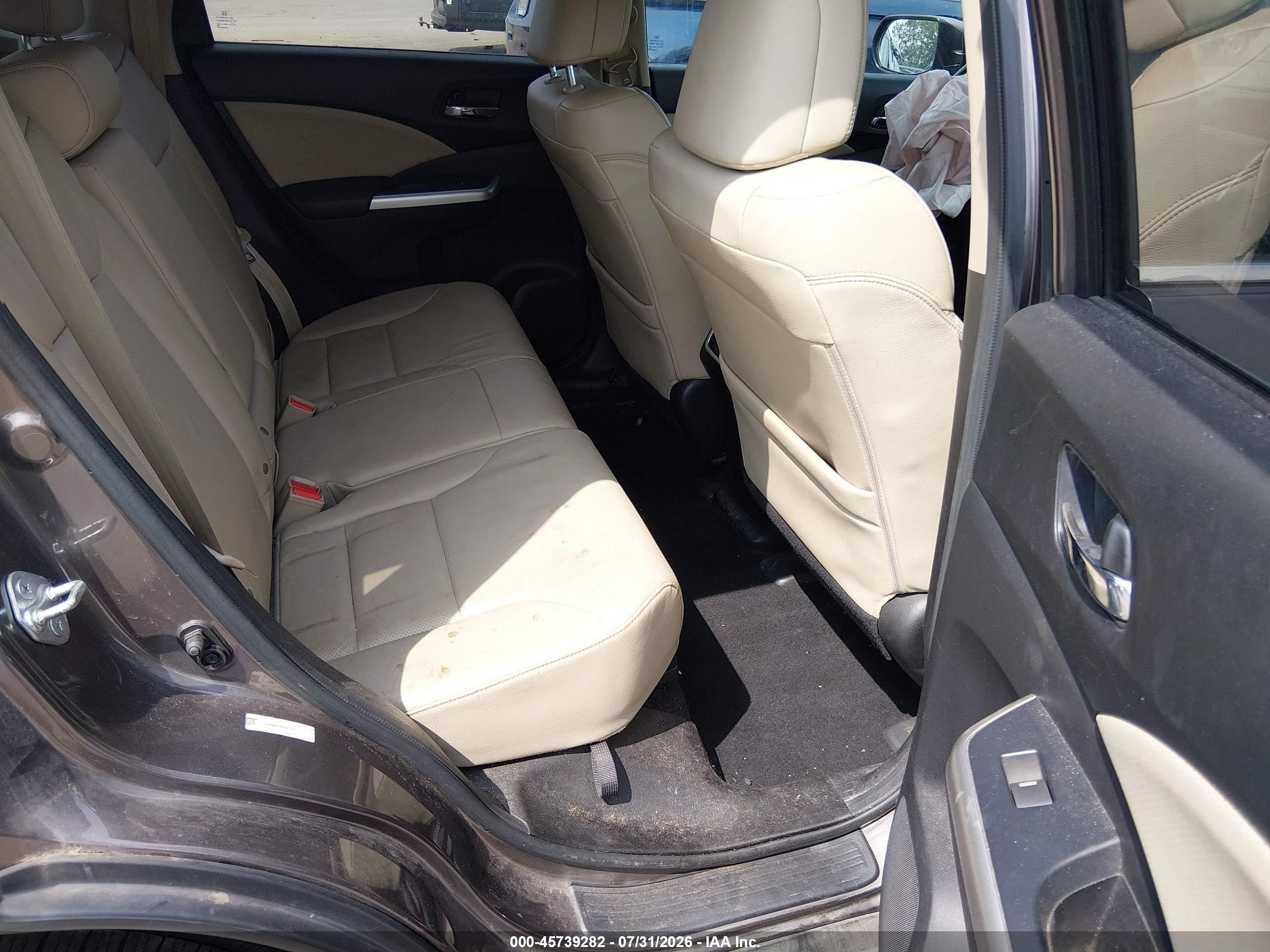 2015 Honda Cr-v Ex-l Brown vin: 2HKRM4H78FH670475