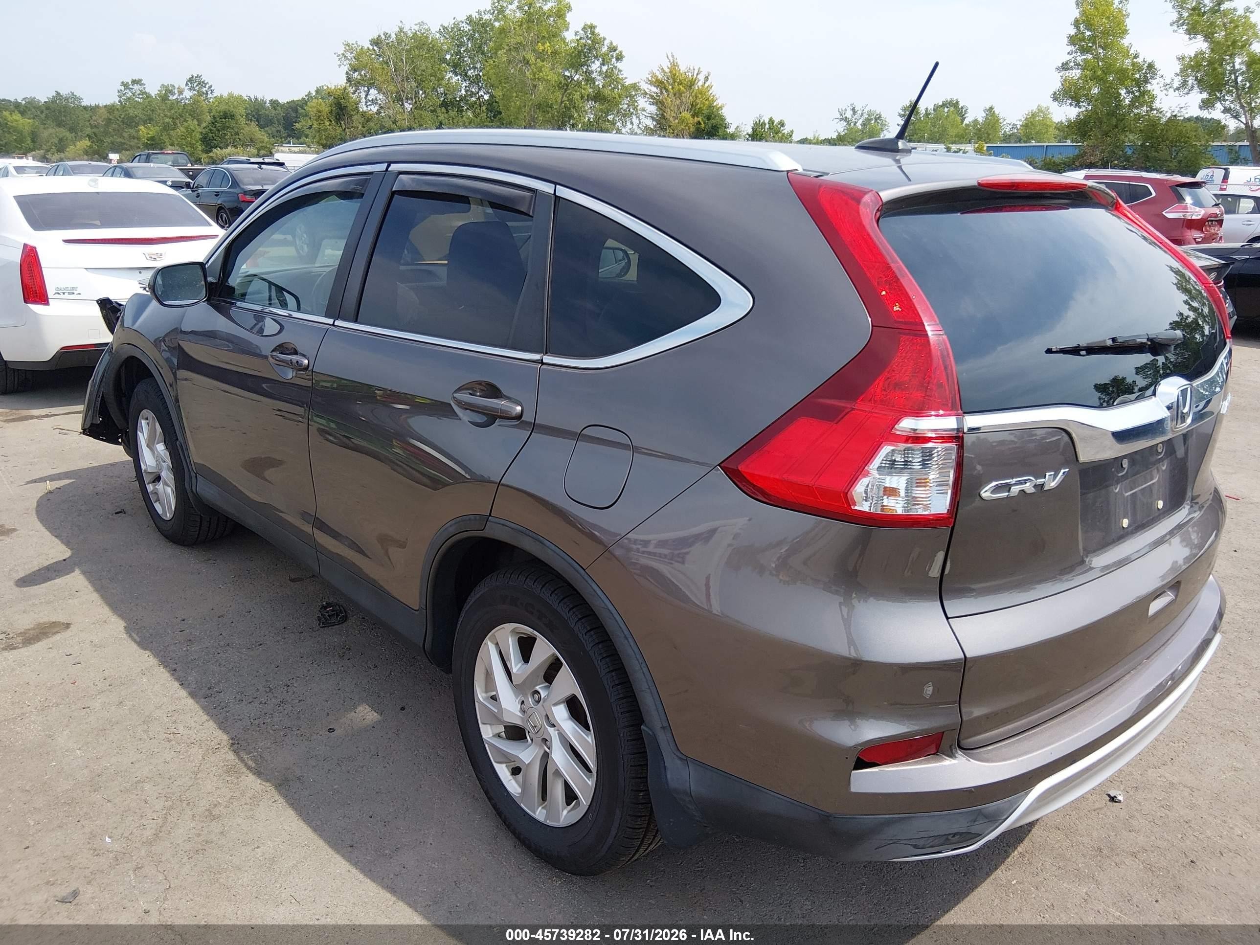 2015 Honda Cr-v Ex-l Brown vin: 2HKRM4H78FH670475