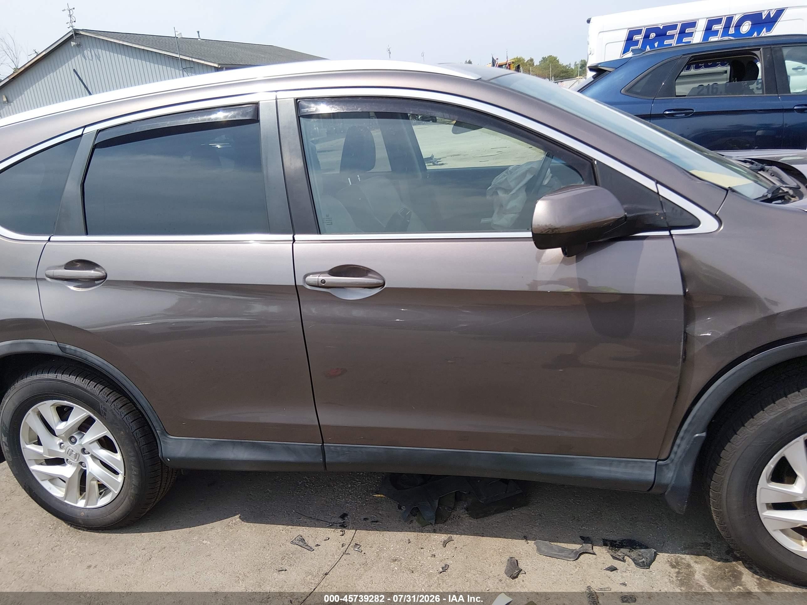 2015 Honda Cr-v Ex-l Brown vin: 2HKRM4H78FH670475