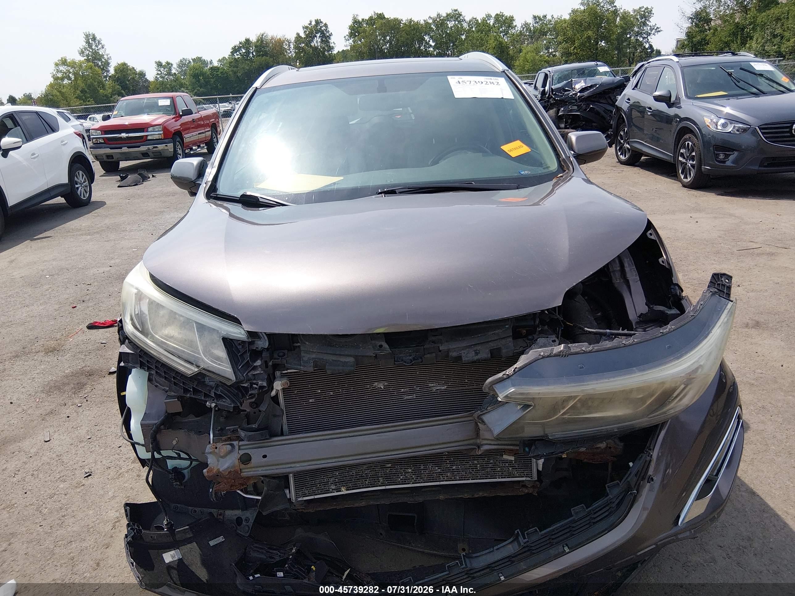 2015 Honda Cr-v Ex-l Brown vin: 2HKRM4H78FH670475