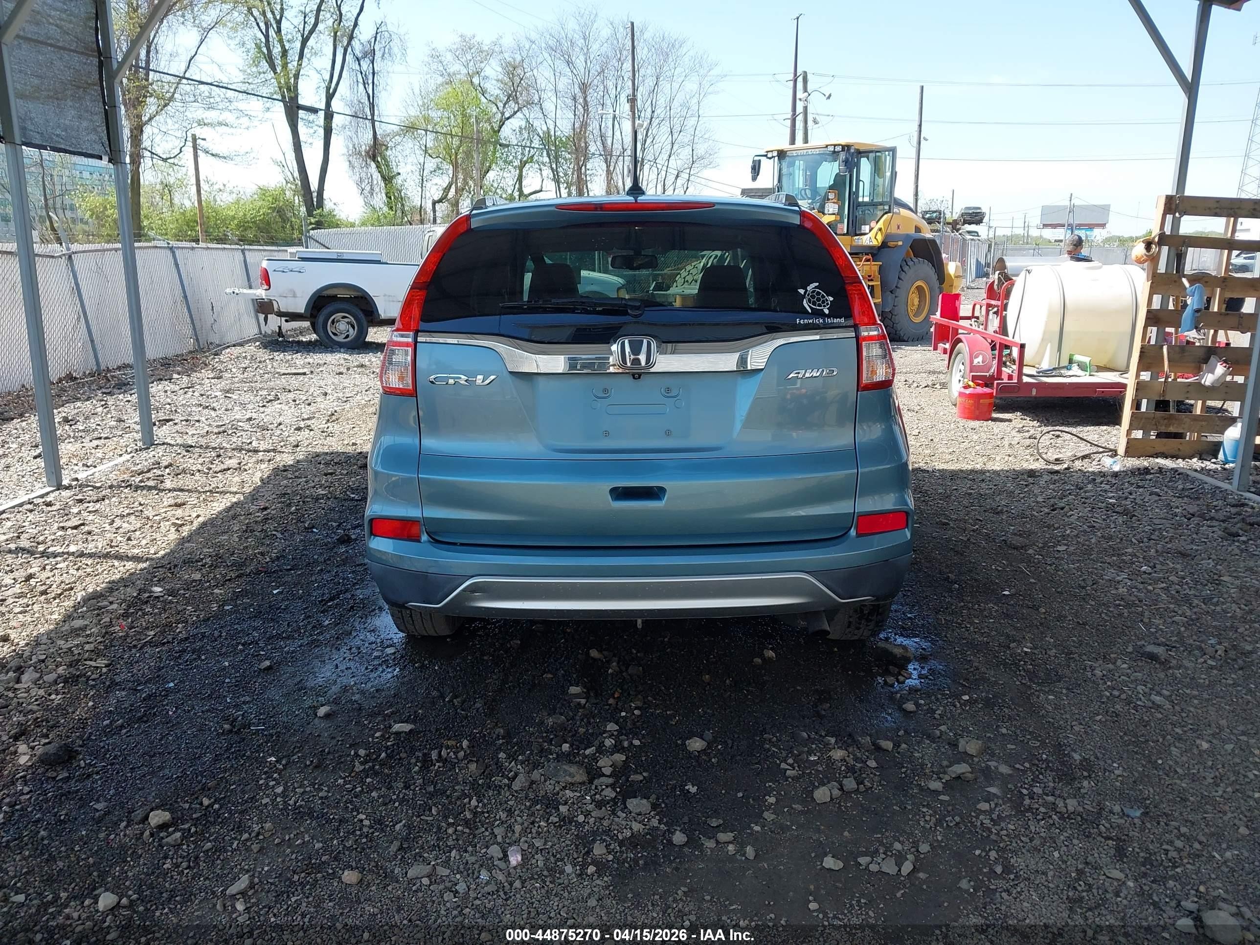 2016 Honda Cr-v Ex-l Бирюзовый vin: 2HKRM4H78GH637283