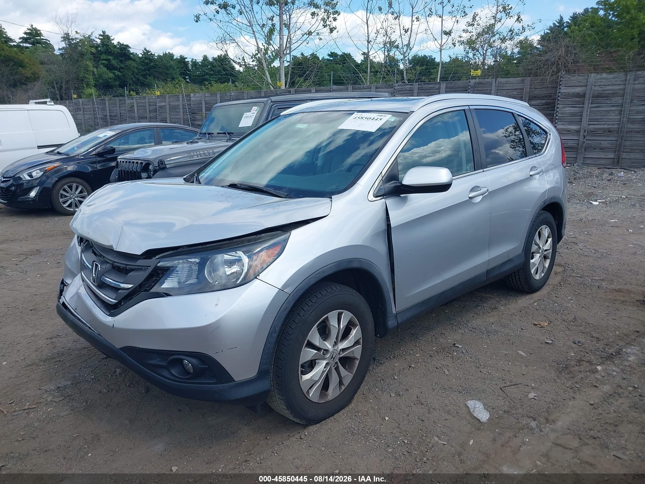 2012 Honda Cr-v Ex-l Silver vin: 2HKRM4H79CH602830