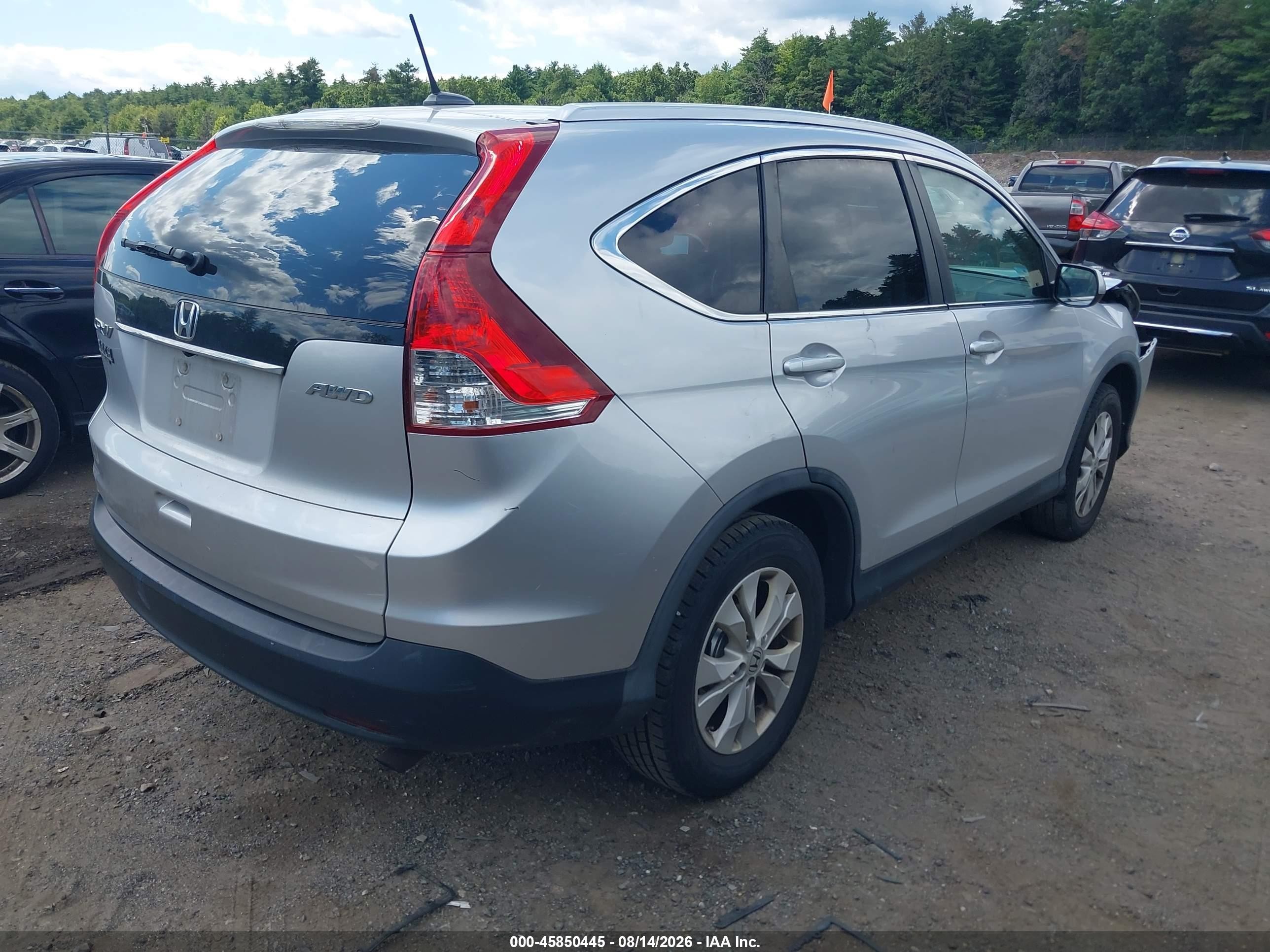 2012 Honda Cr-v Ex-l Silver vin: 2HKRM4H79CH602830