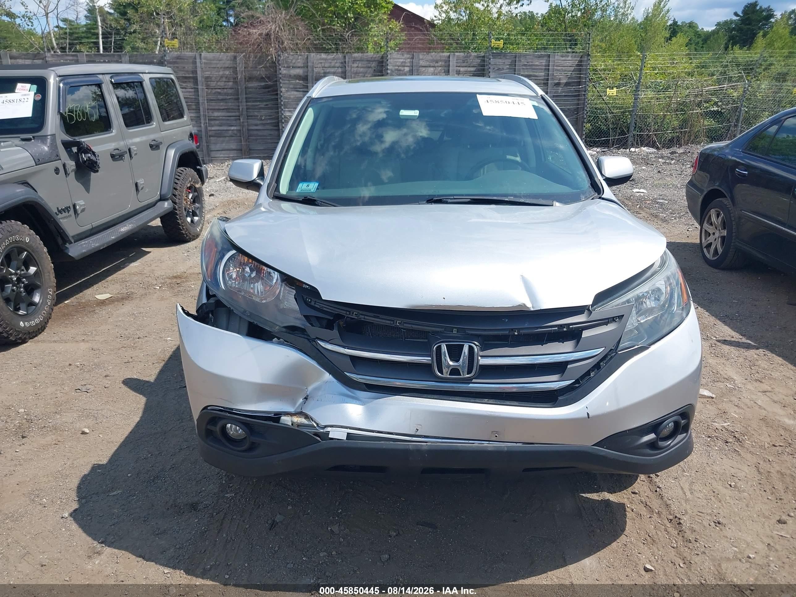 2012 Honda Cr-v Ex-l Silver vin: 2HKRM4H79CH602830